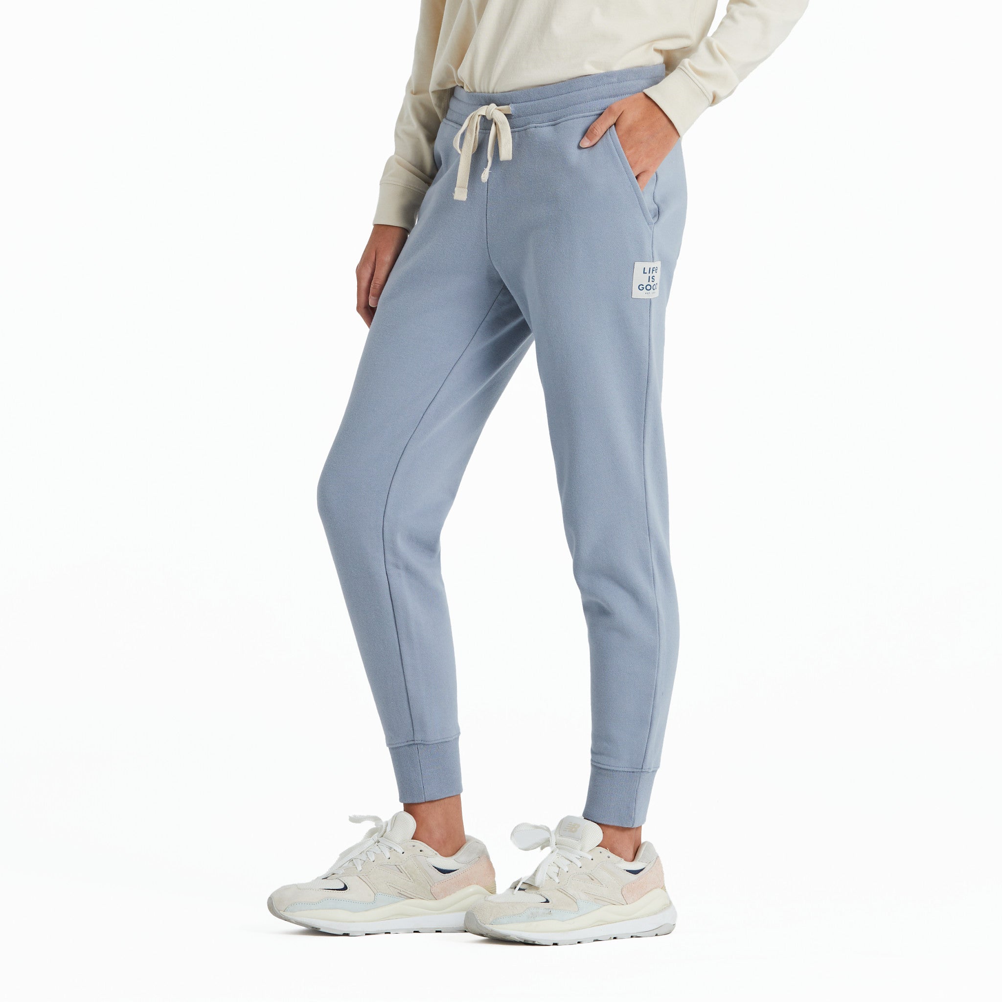 Fleece Polyester And Spandex Joggers Women's Solid Simply True