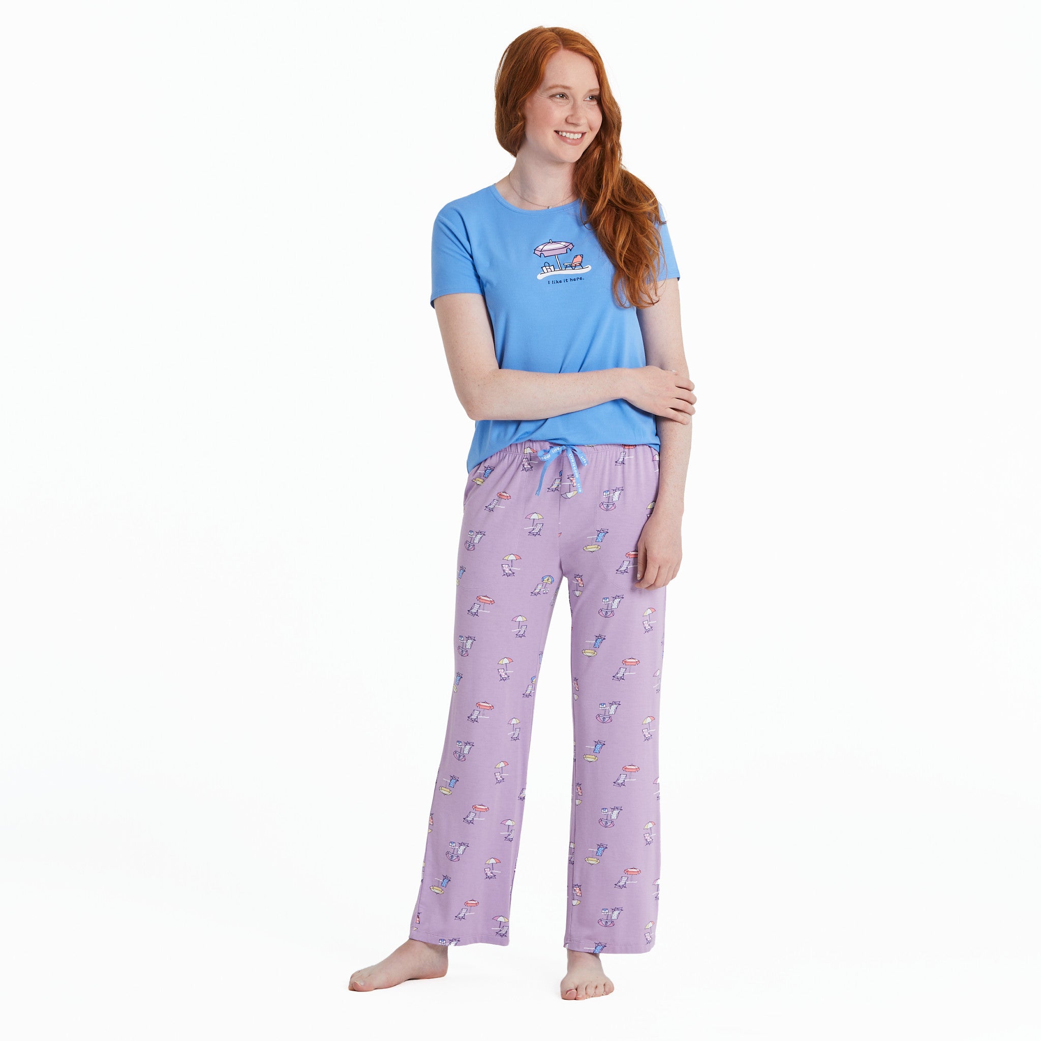 Women's Beach Life Pattern Lightweight Sleep Pant | Shop