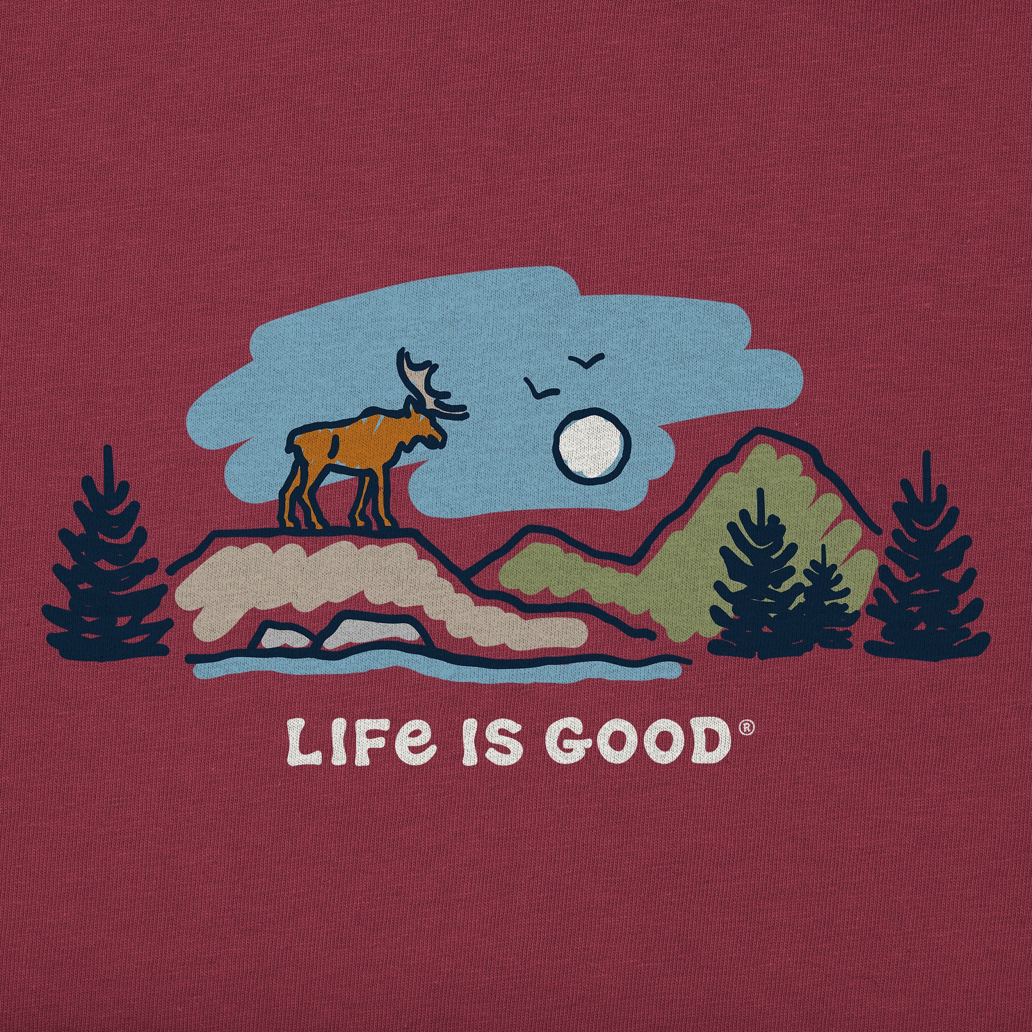 T-shirt Life Is Good Manches Longues Homme Randonnée Montagne Vista - 2XL Neuf