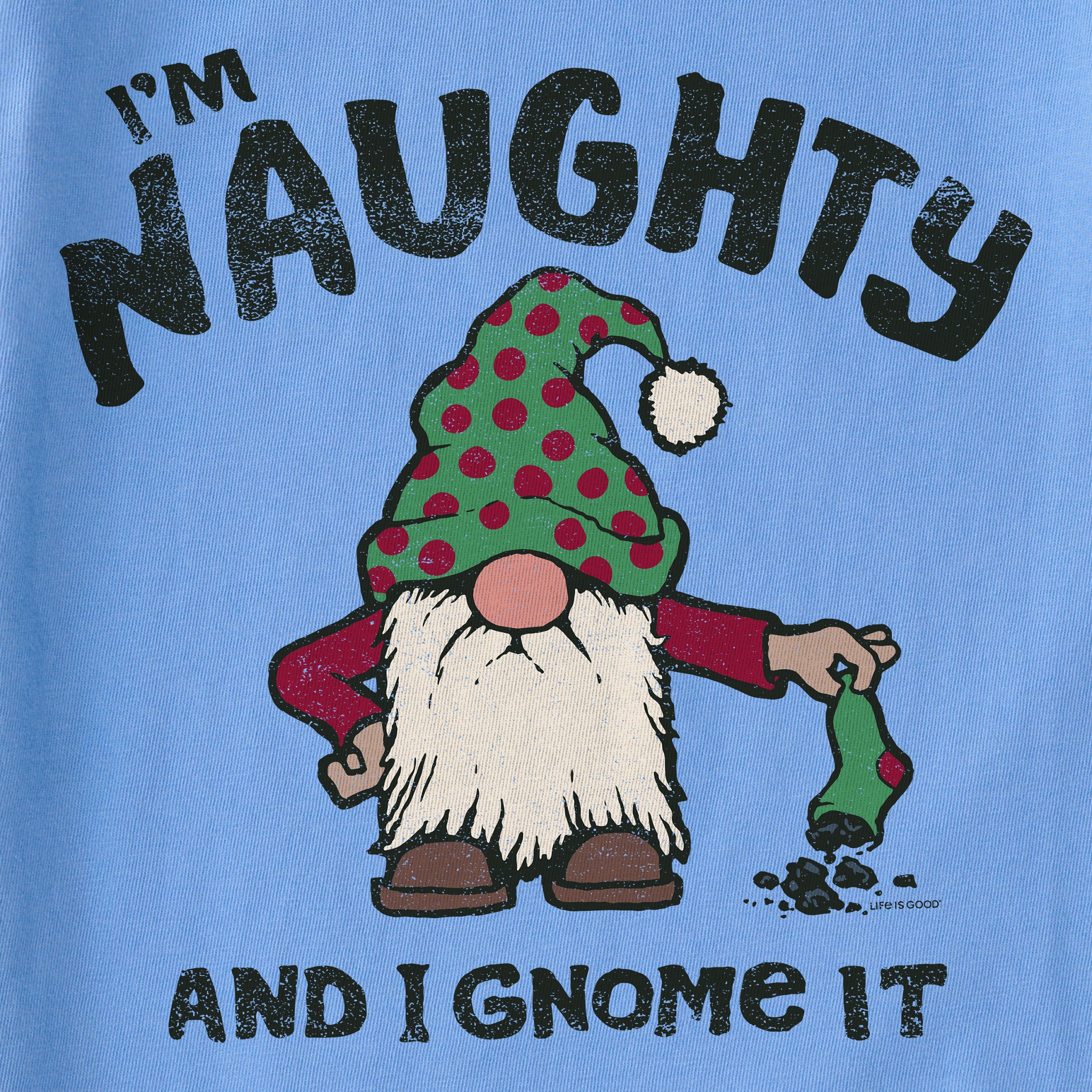 Kids Naughty Gnome Short Sleeve Crusher Tee | Shop Life is Good