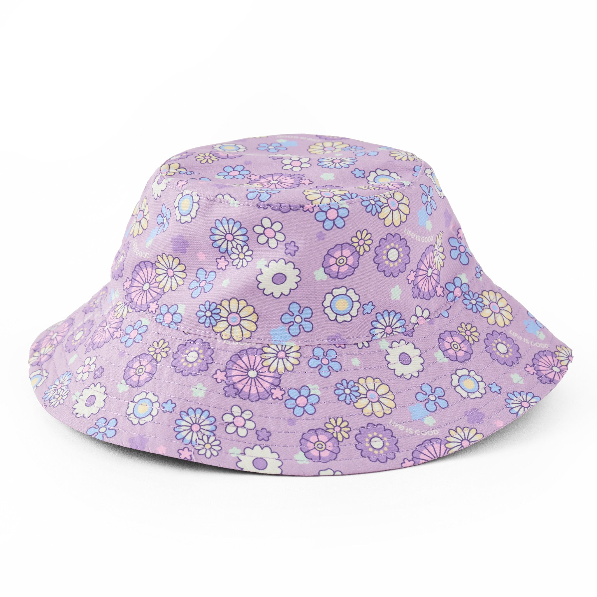 Polyester Bucket Hat with Wildflowers Print, Reversible, Sun Protection BERTA bucket hat Meadow Flower – Lesley Evers main image 4