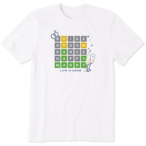 Men's Wedding Words Short Sleeve Crusher Tee - L