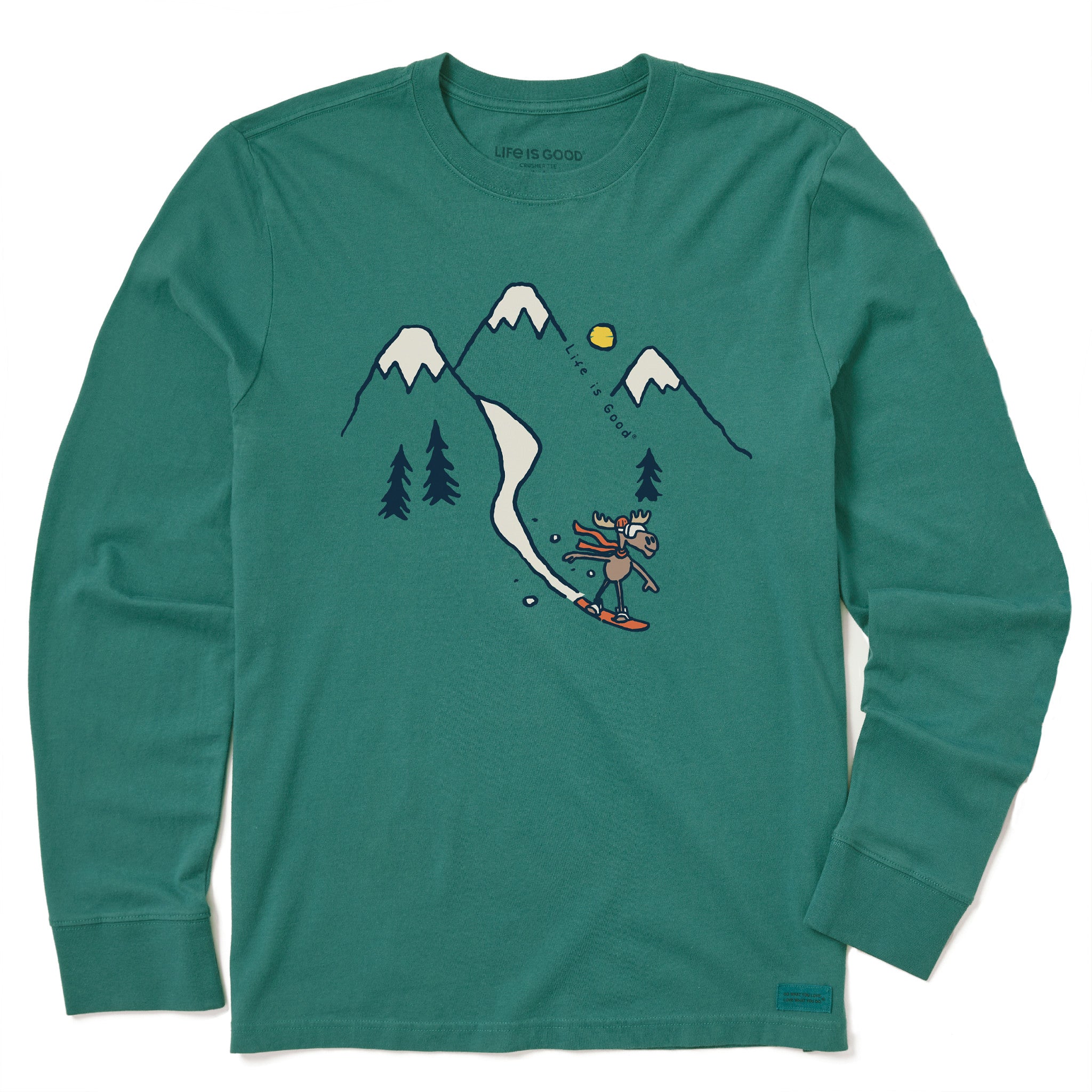 Kids Moose Snowboard Vista Long Sleeve Crusher Tee | Shop Life is Good