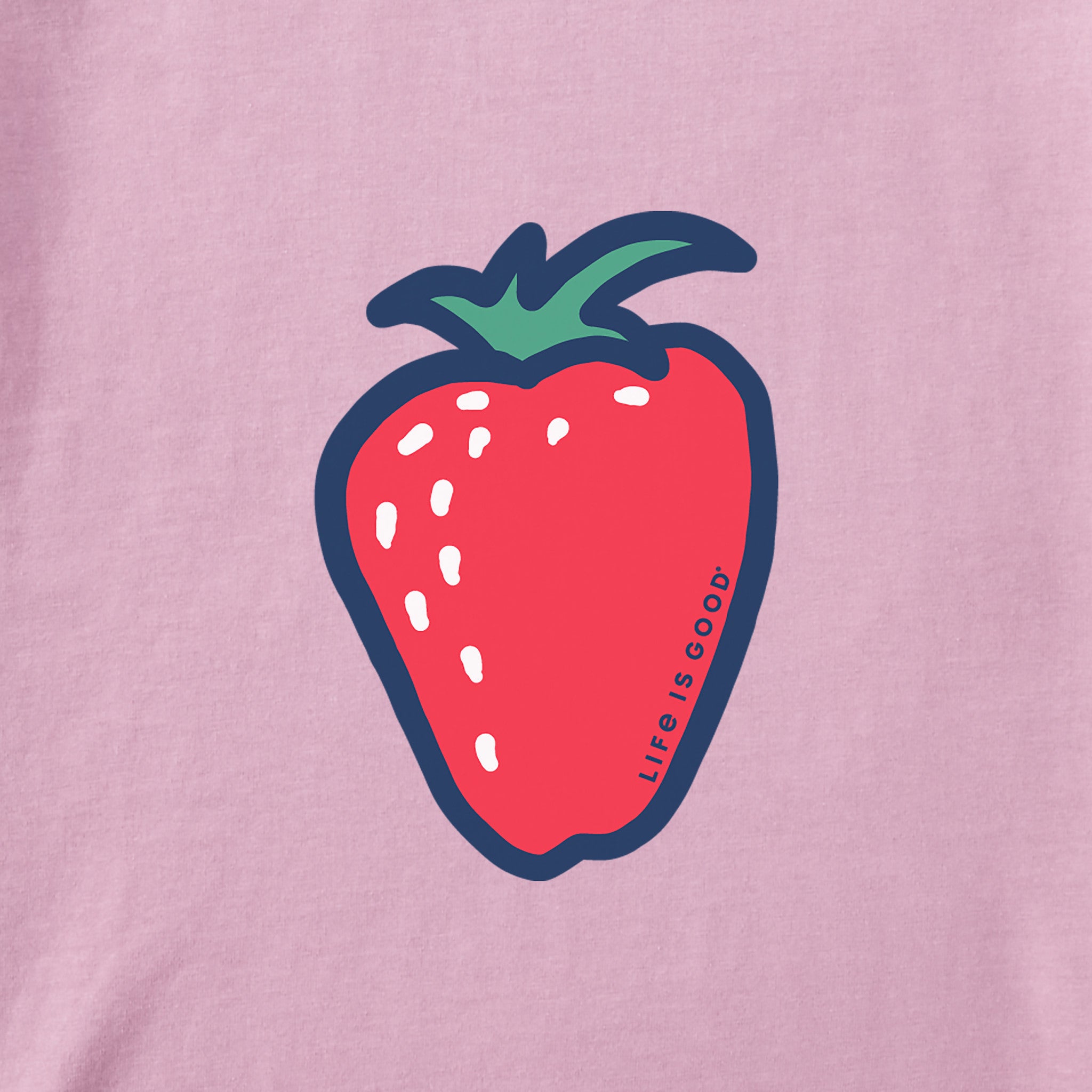 Women's Simple Strawberry Short Sleeve Crusher Boxy Tee | Shop