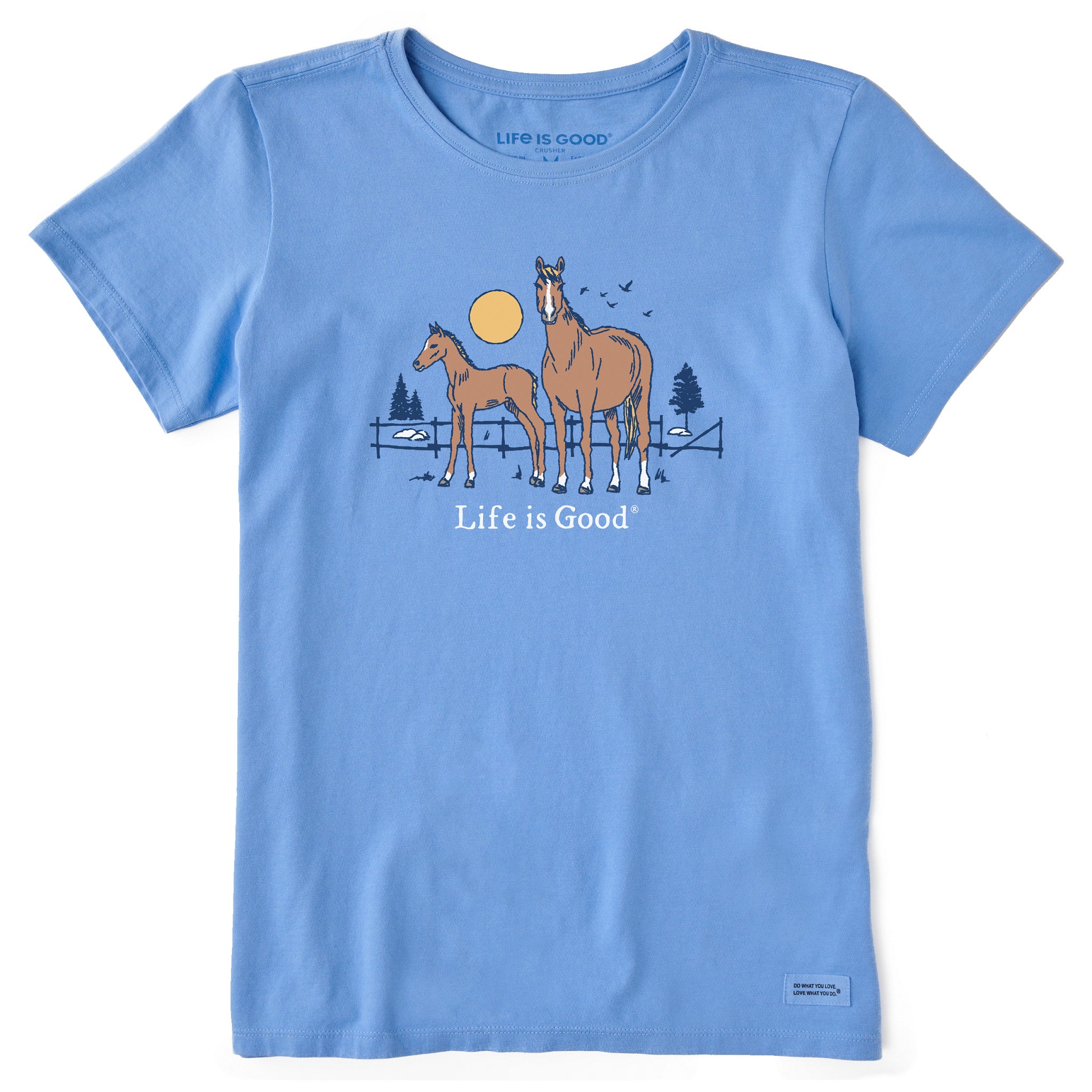 Product image for "Women's Horse and Foal Short Sleeve Crusher Tee" ||116841_1