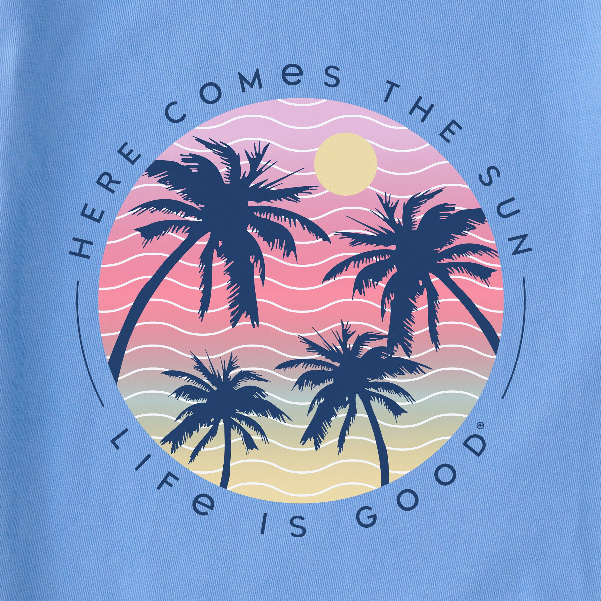 Women's Here Comes the Sun Palm Trees Short Sleeve Tee | Shop Life