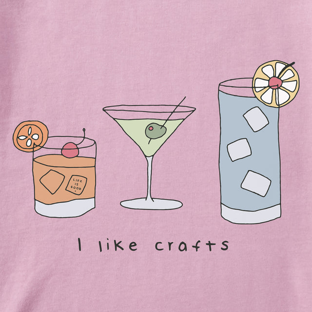 Product image for "Women's I Like Craft Cocktails Short Sleeve Boxy Crusher Tee" ||118938_2
