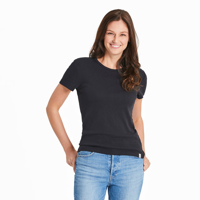 Product image for "Women's Solid Modal Ribbed Tee" ||119736_1