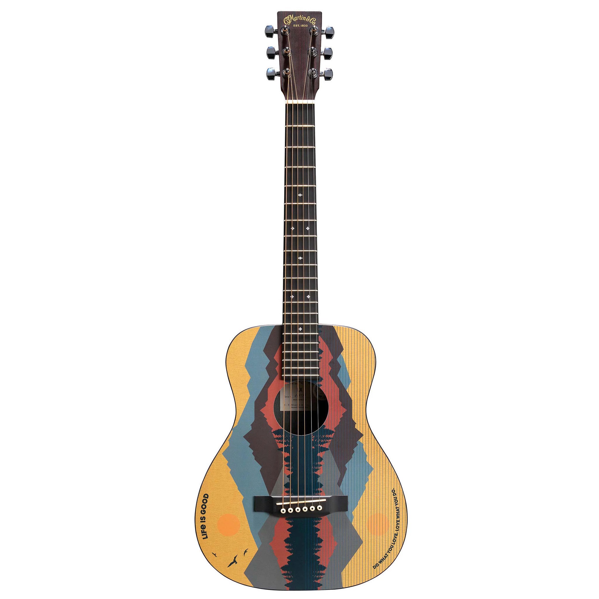 Product image for "Martin Guitar x Life is Good Mountain Landscape LX1 Acoustic Guitar" ||11LX1LIFEISGOOD_1