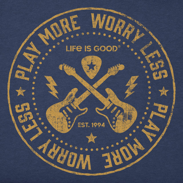 Product image for "Men's Play More Worry Less Guitars Long Sleeve Crusher Tee" ||120395_2