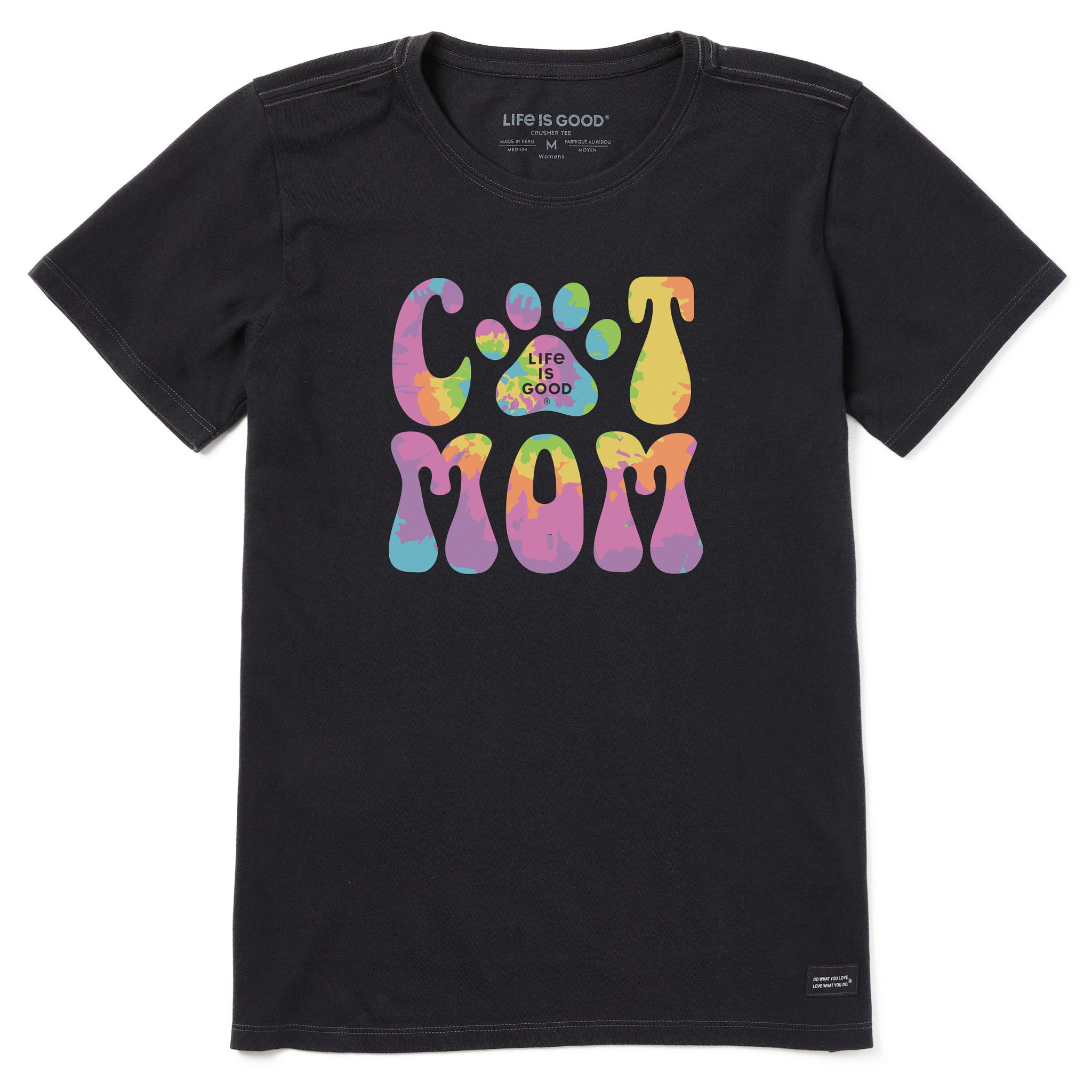Product image for "Women's Cat Mom Short Sleeve Crusher-LITE Tee" ||121740_1