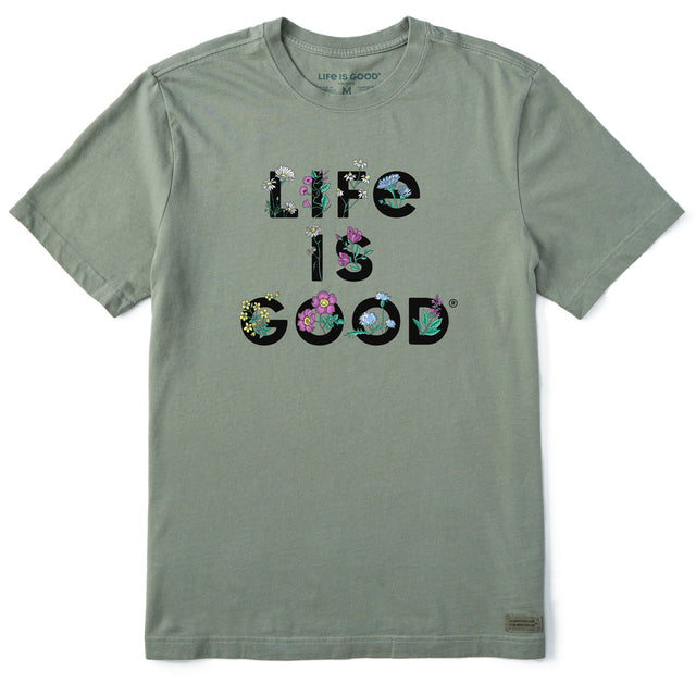 Product image for "Men's LIG Stack Flowers Short Sleeve Crusher Tee" ||123068_1