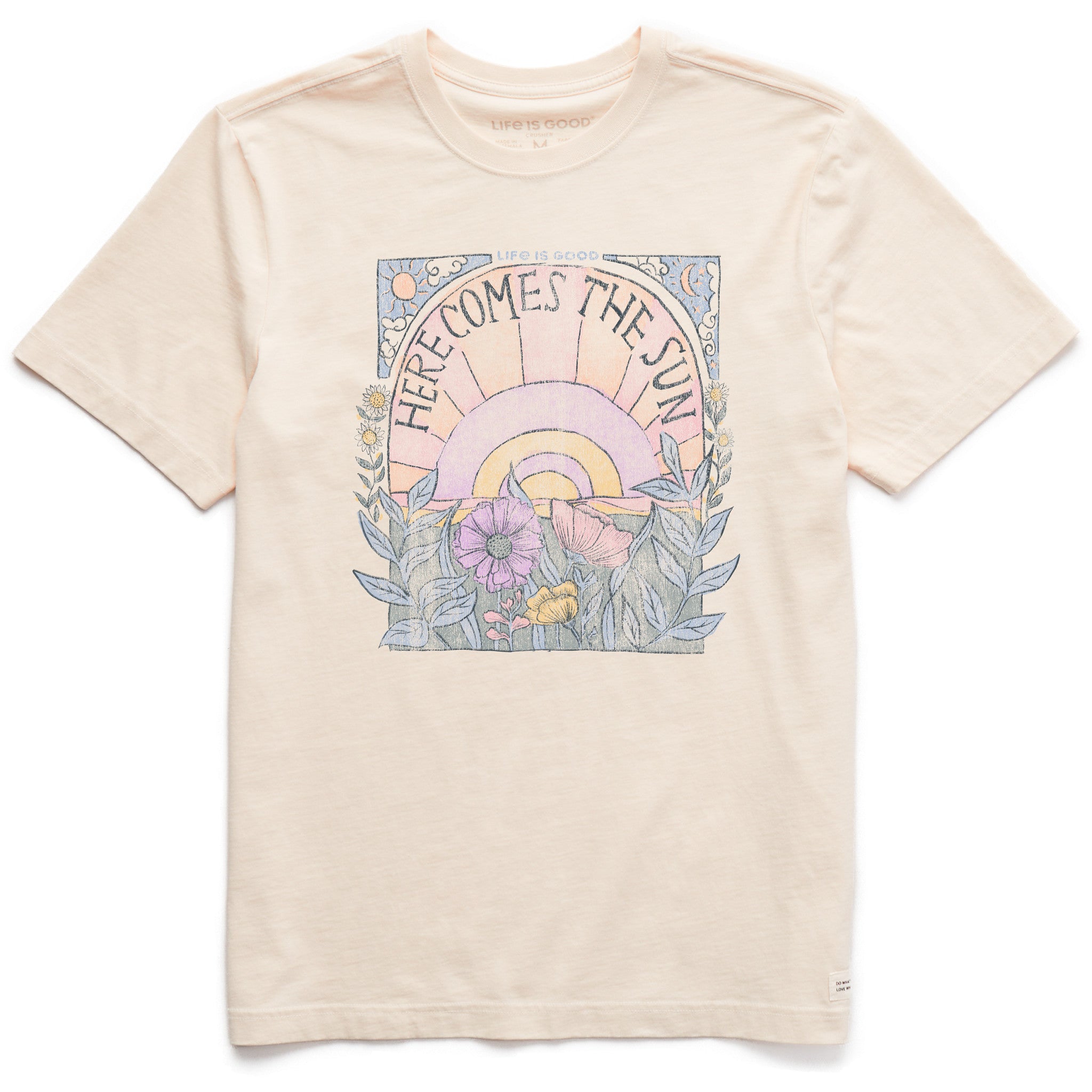 Men's Here Comes The Sun Hippie Short Sleeve Crusher Tee | Shop