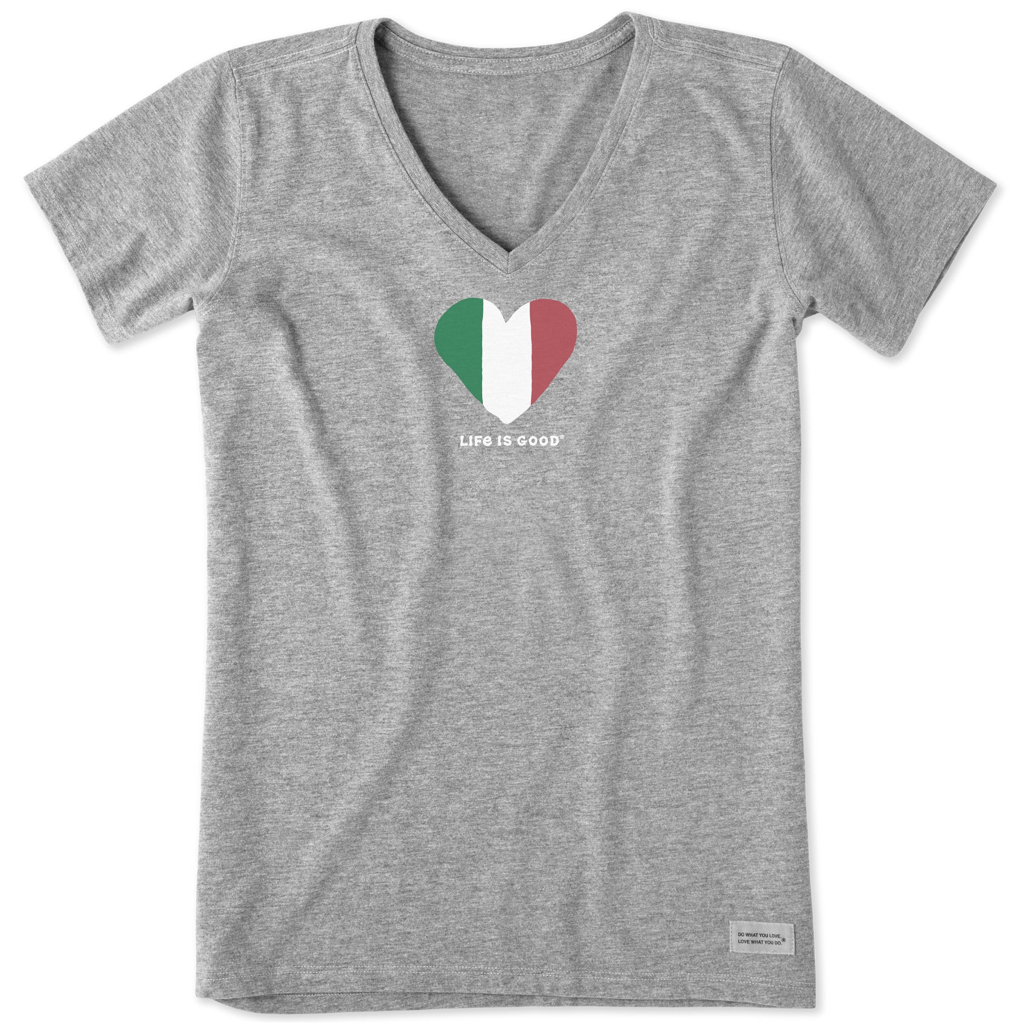 Women's Italy Heart Short Sleeve Vee | Shop Life is Good