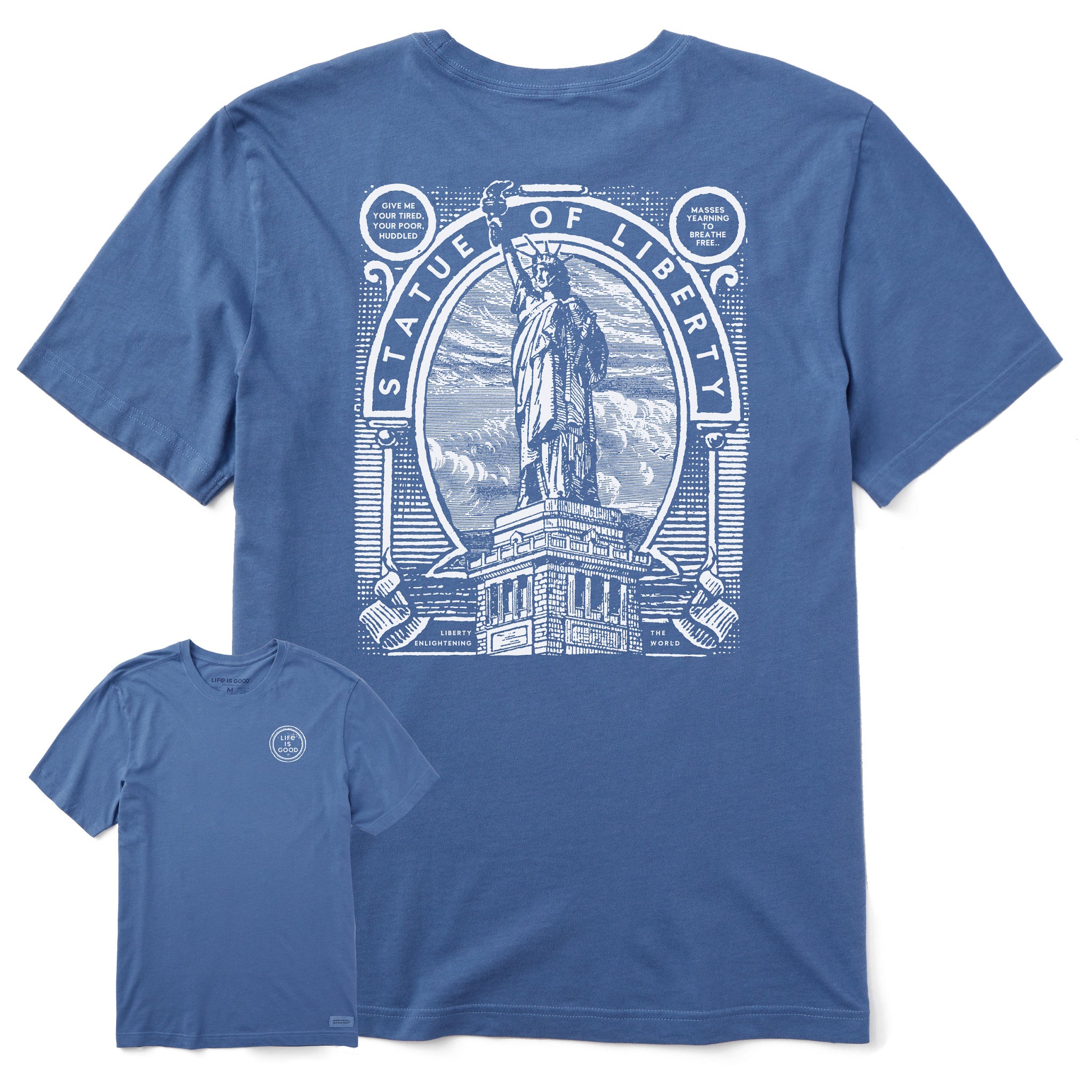 Men's Statue of Liberty Stamp Short Sleeve Crusher-LITE Tee | Shop