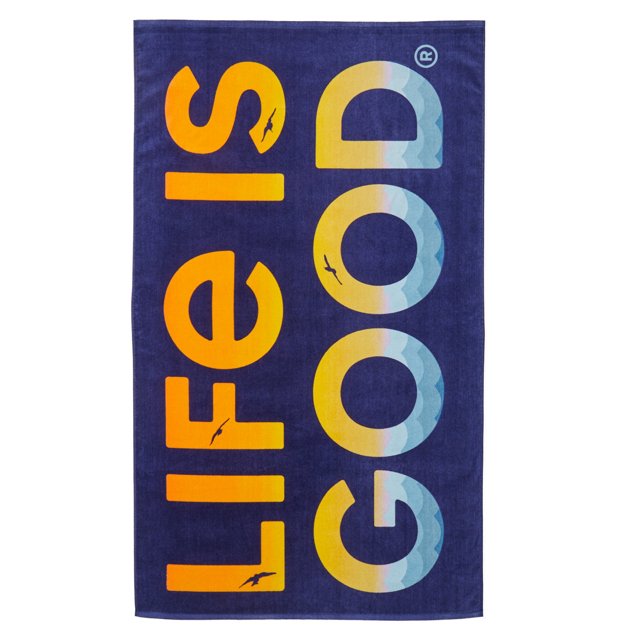 Adult Unisex Stacked LIG Sunset on the Water Beach Towel
