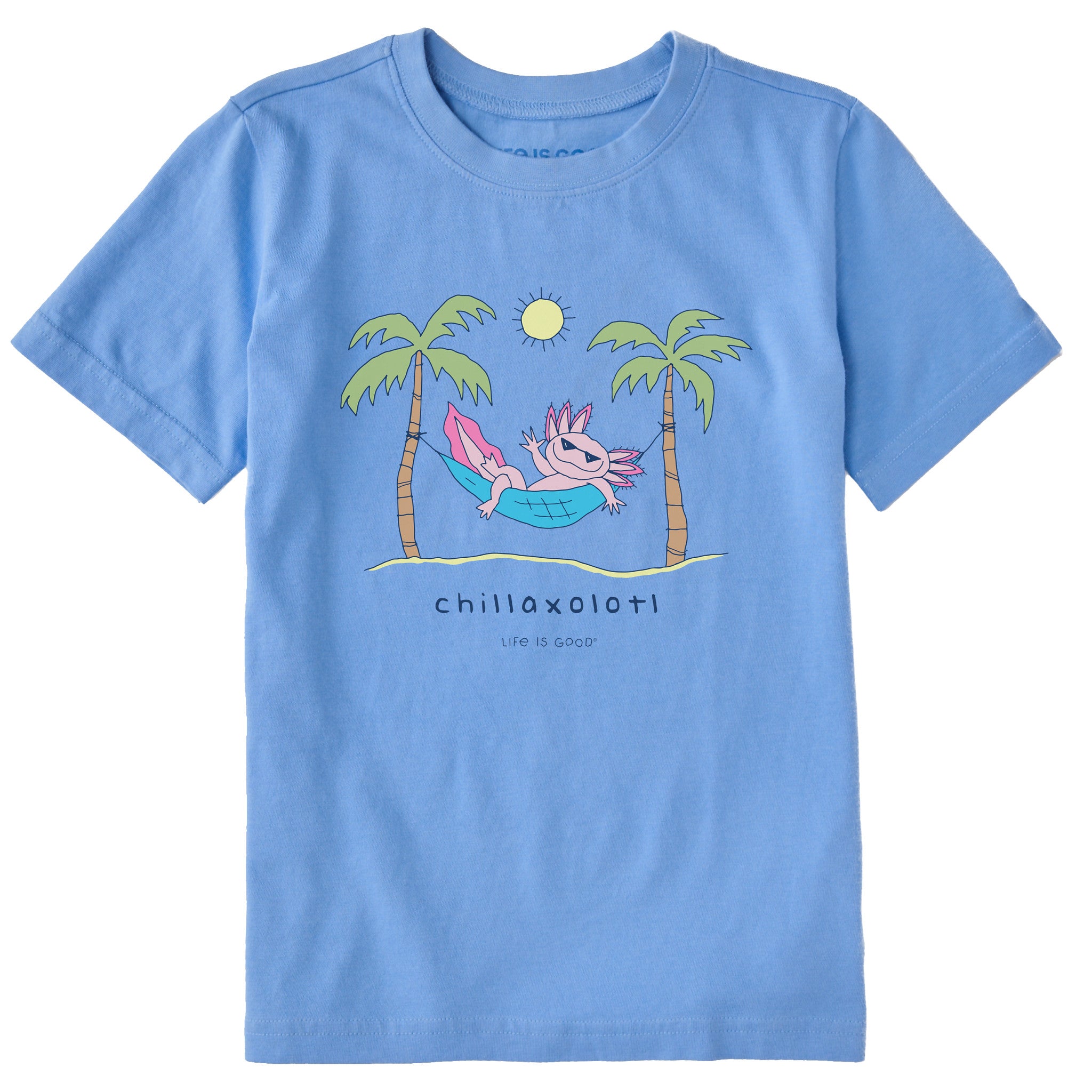 Kids Chillaxolotl Short Sleeve Crusher Tee | Shop Life is Good