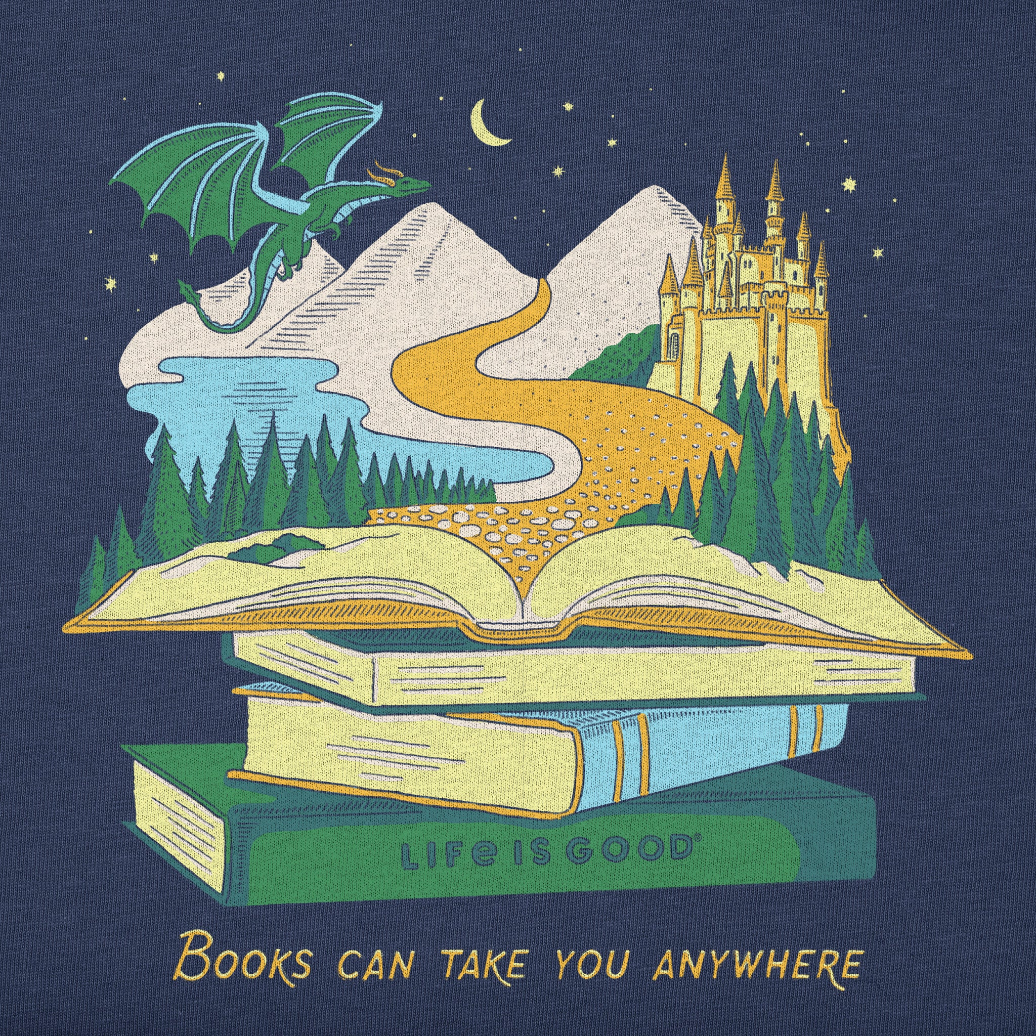 Product image for "Kids Books Can Take You Anywhere Short Sleeve Crusher Tee" ||124010_2