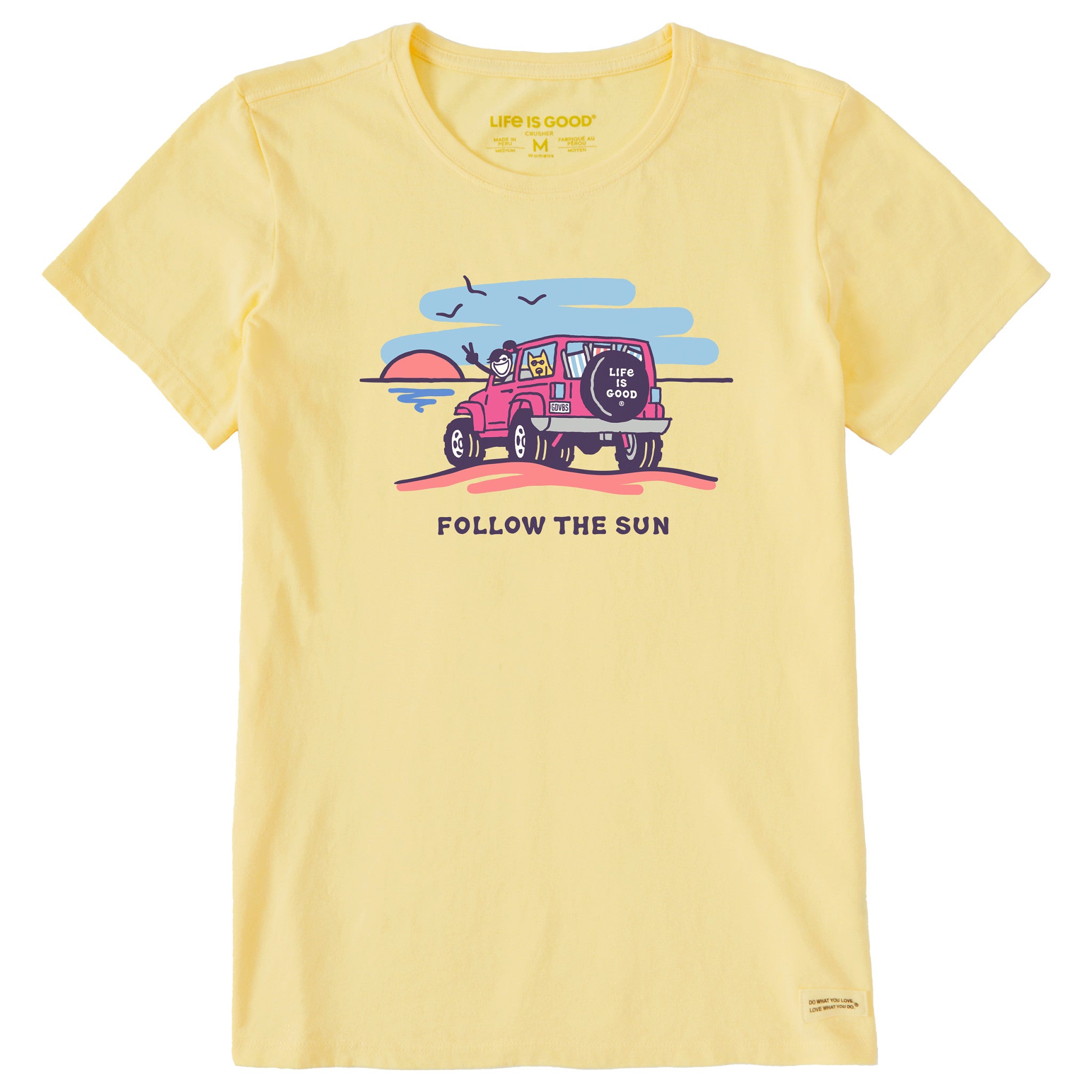 Women's Jackie and Rocket Follow The Sun 4x4 Short Sleeve Tee