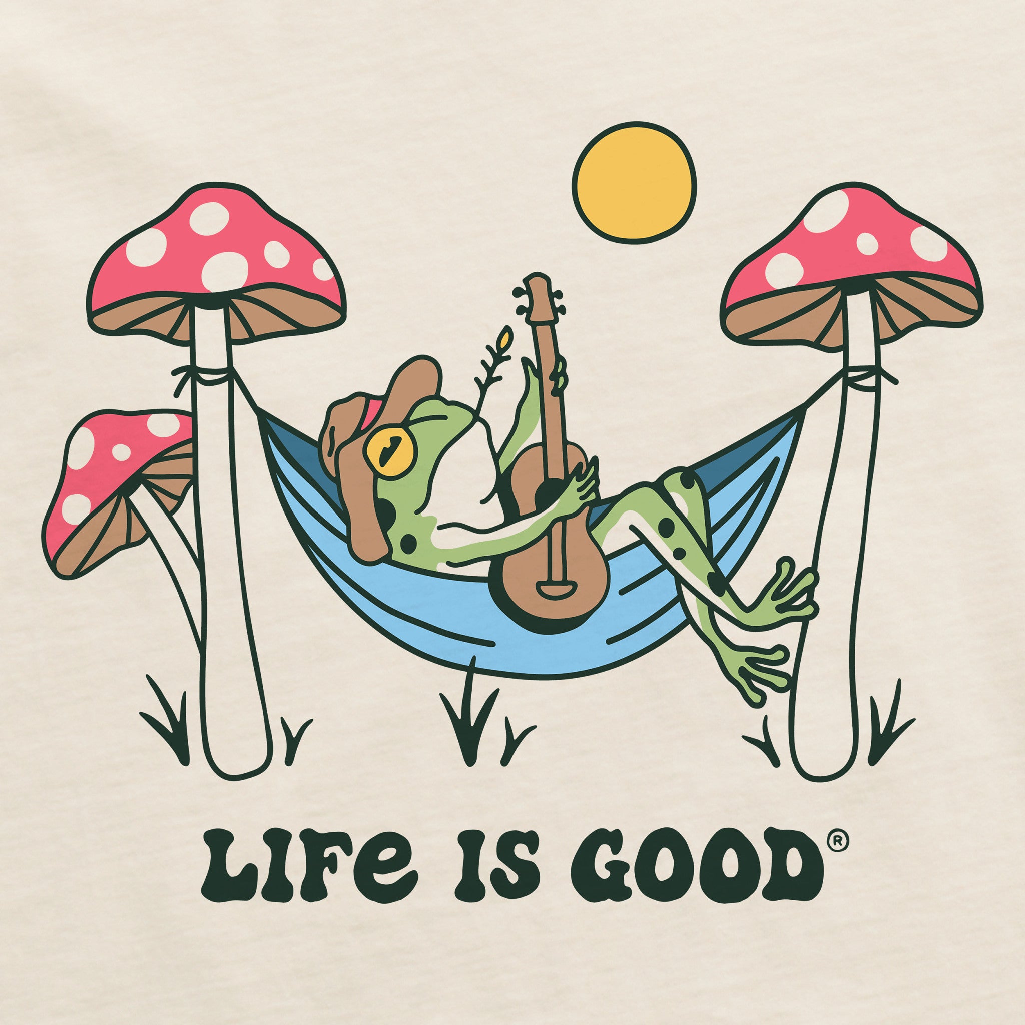 Men's Frog Guitar Hammock Short Sleeve Crusher Tee | Shop Life is Good