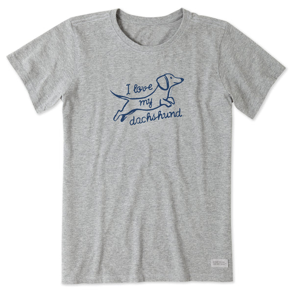 THE GOODLAND MARKET DEAR EPISODE　tops Women's I Love my Dachshund Short Sleeve Tee | Shop Life is Good