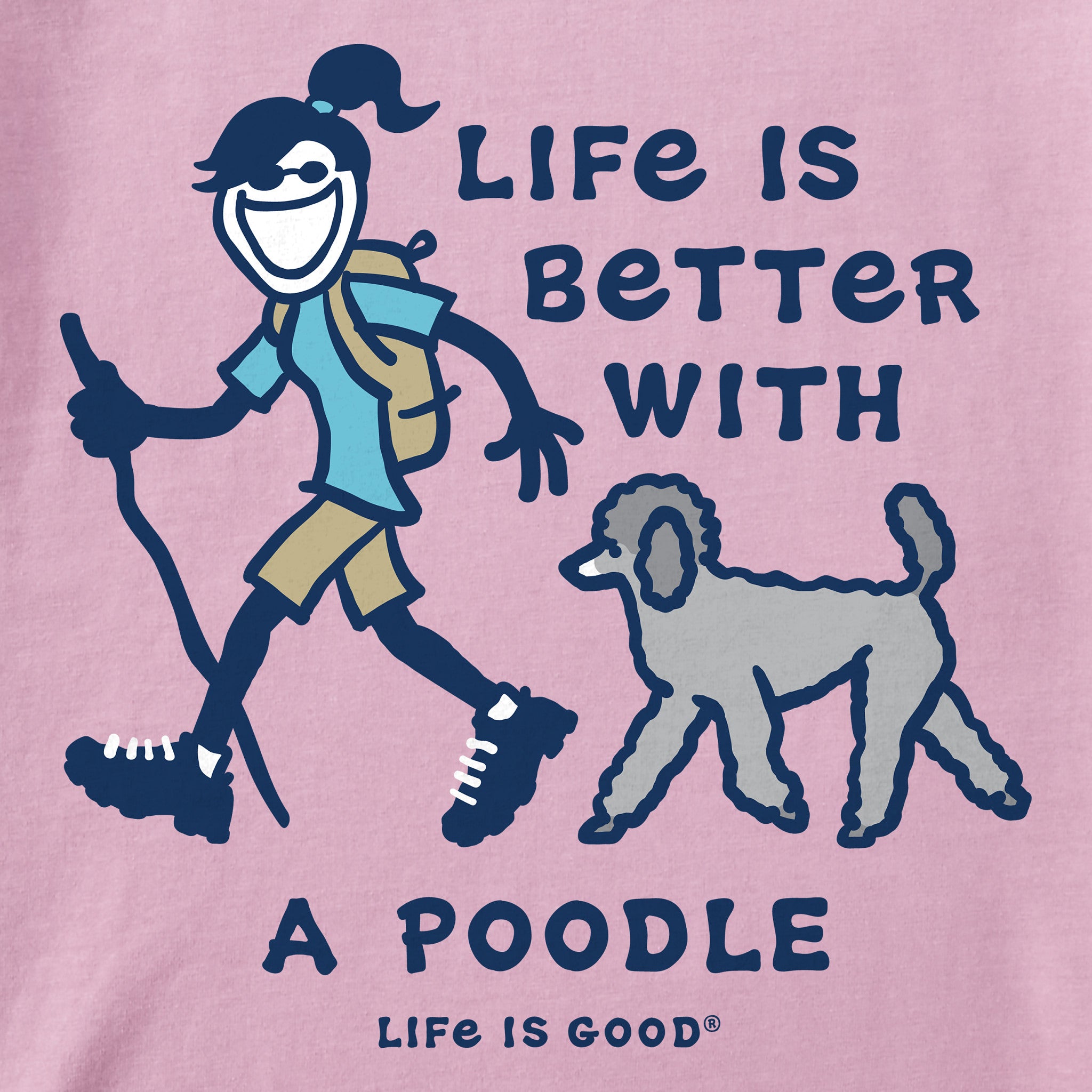 Women's Better With a Poodle Jackie Short Sleeve Tee | Shop Life