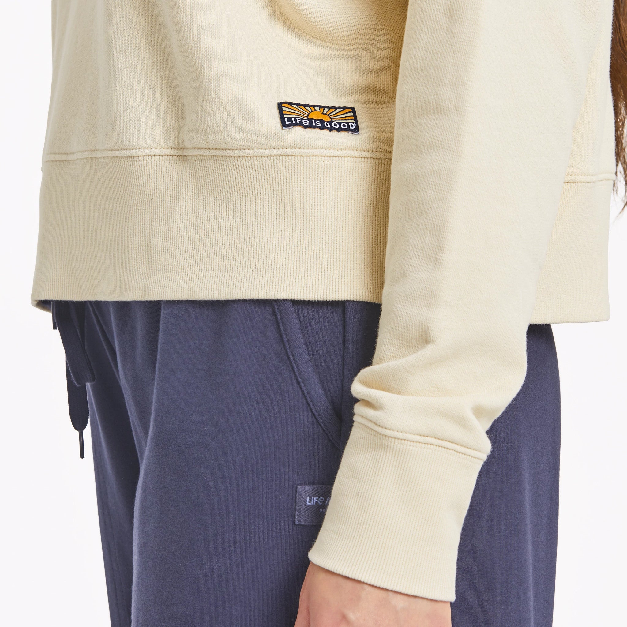 Women's Solid French Terry Boxy Quarter Zip | Shop Life is Good