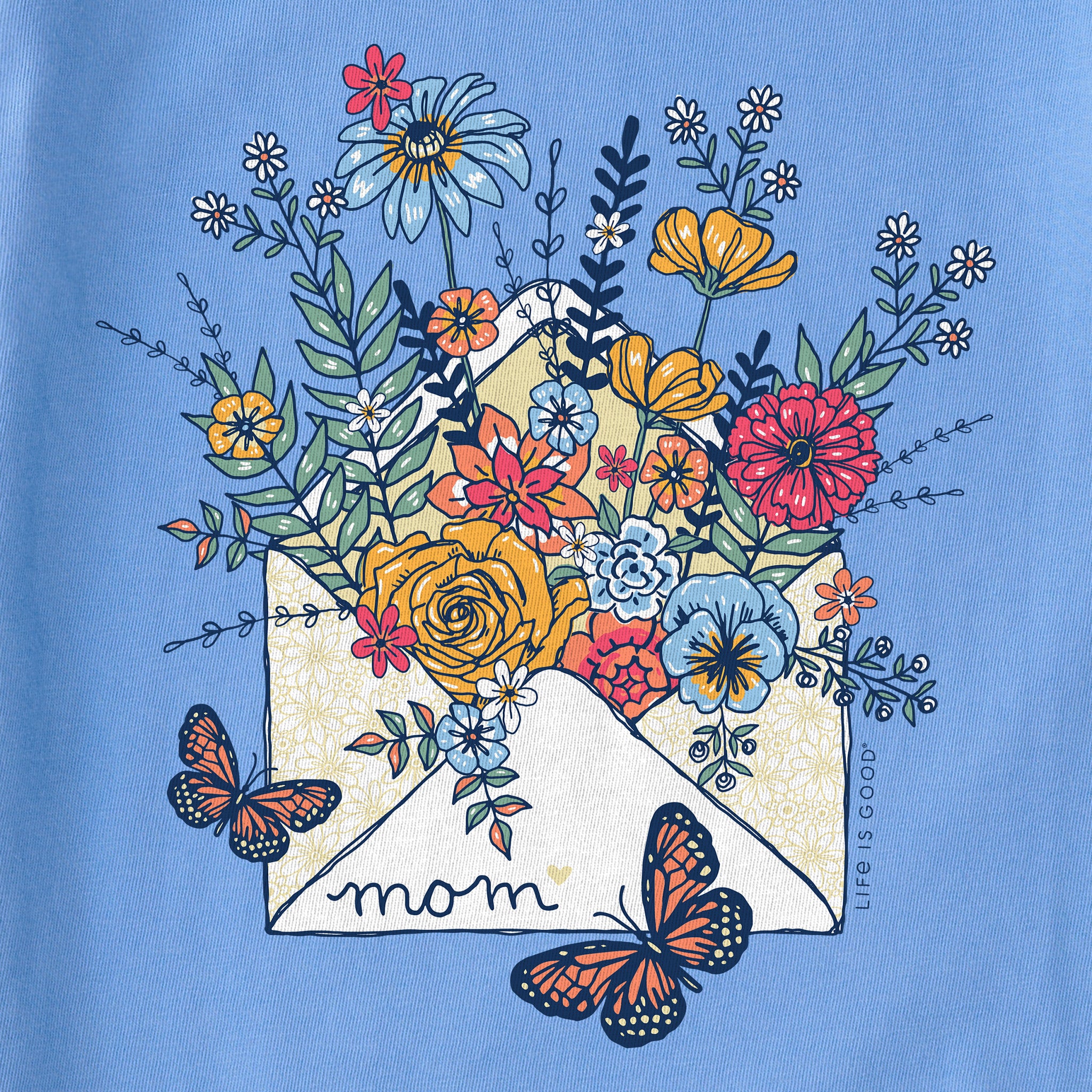Women's Mom Floral Envelope Short Sleeve Crusher Tee | Shop Life