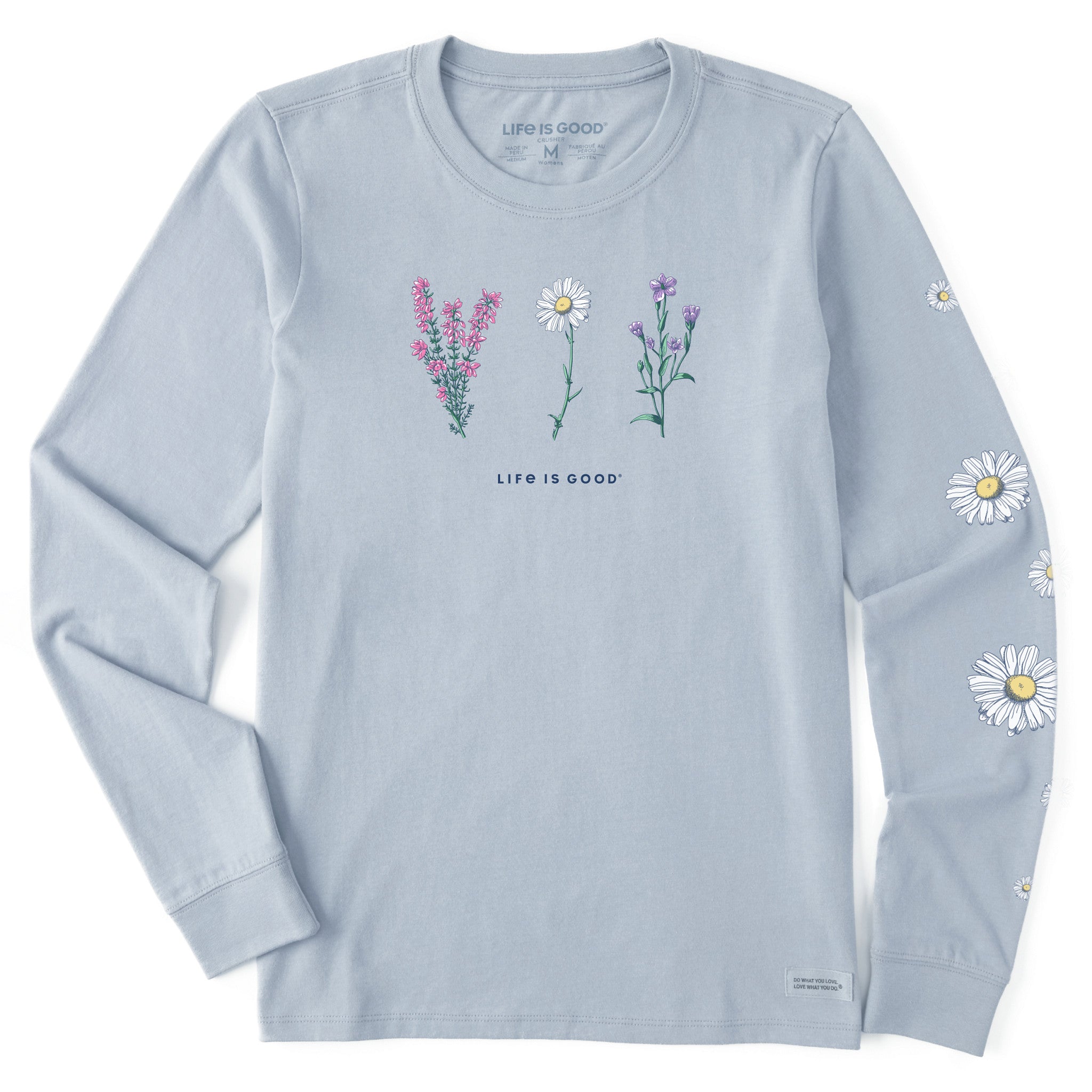 Women's Detailed Wildflowers Long Sleeve Crusher Tee | Shop