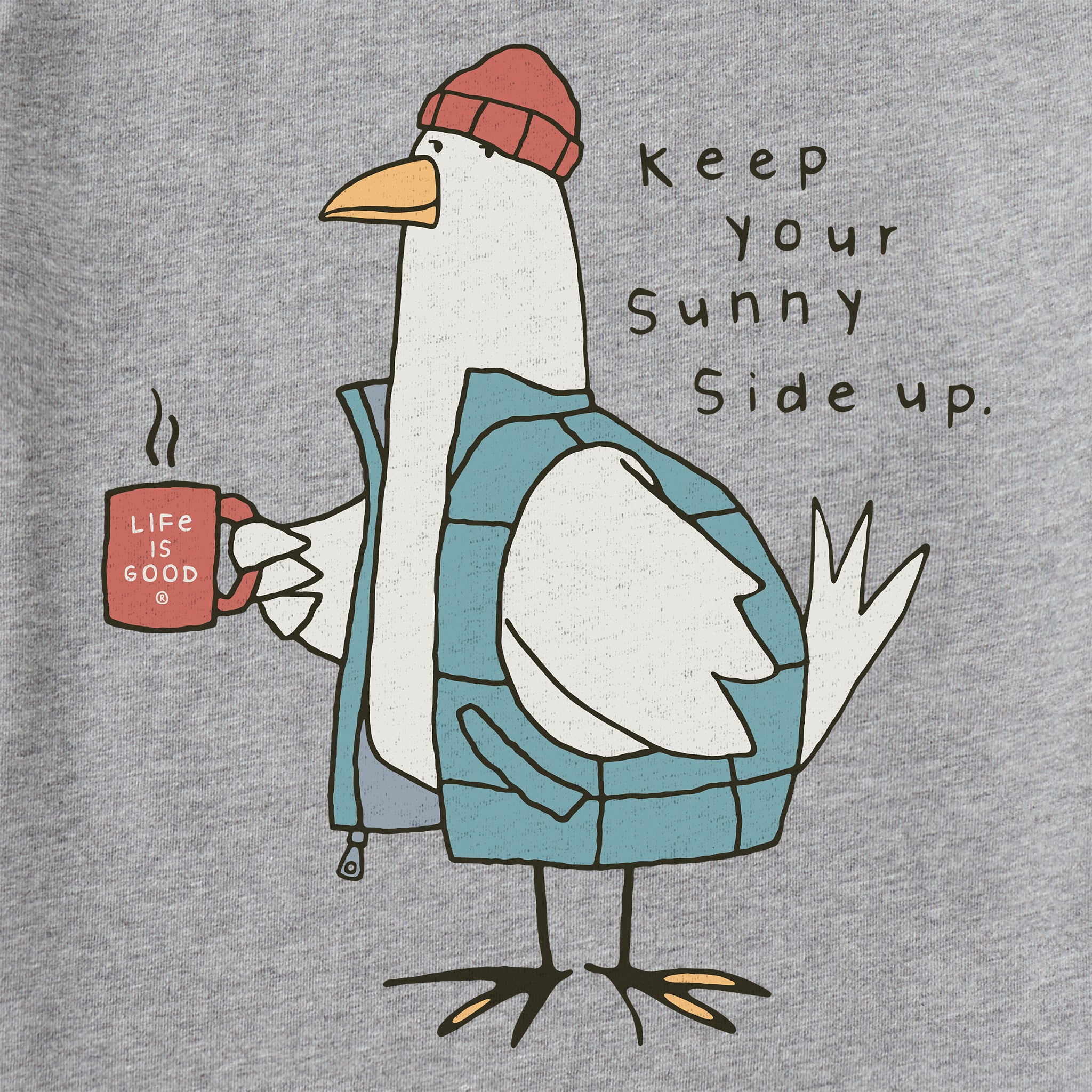 Women's Sunny Side Warmly Dressed Chicken Long Sleeve Crusher Tee