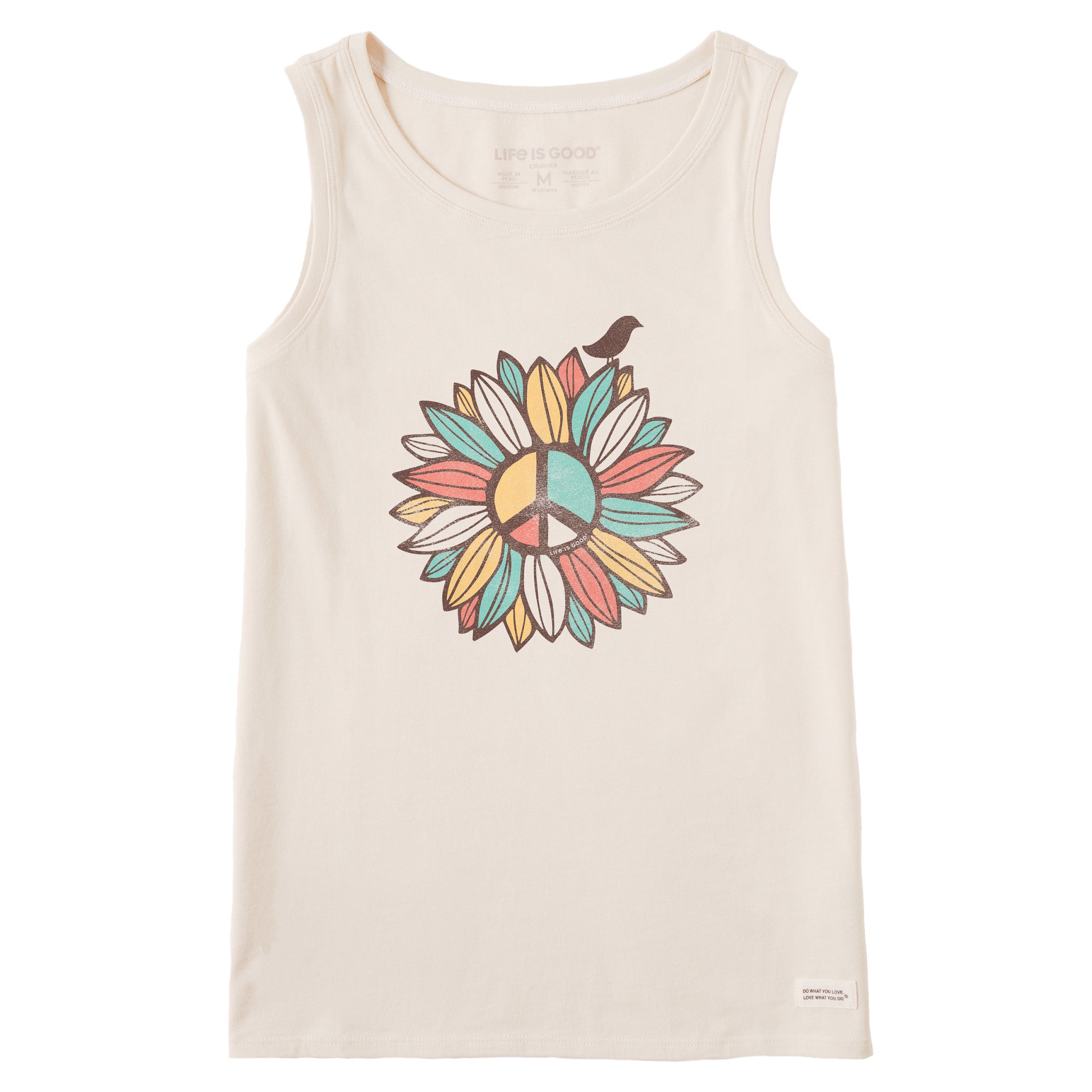 Women's Peace Sign Flower Crusher Tank | Shop Life is Good