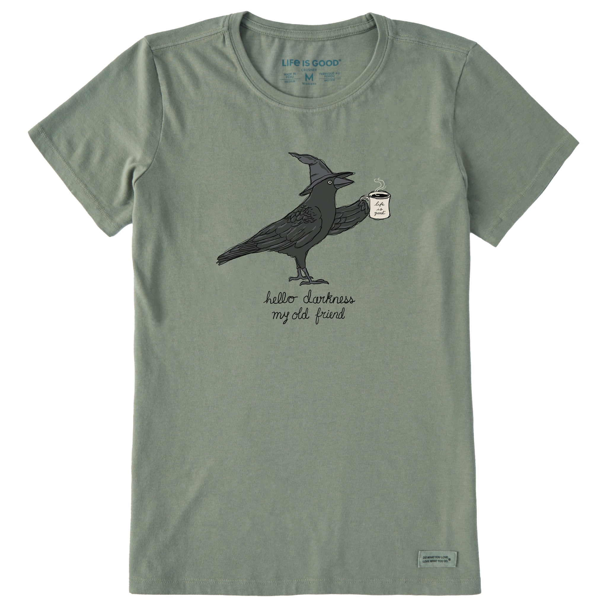 Women's Hello Darkness Raven Short Sleeve Crusher Tee | Shop Life