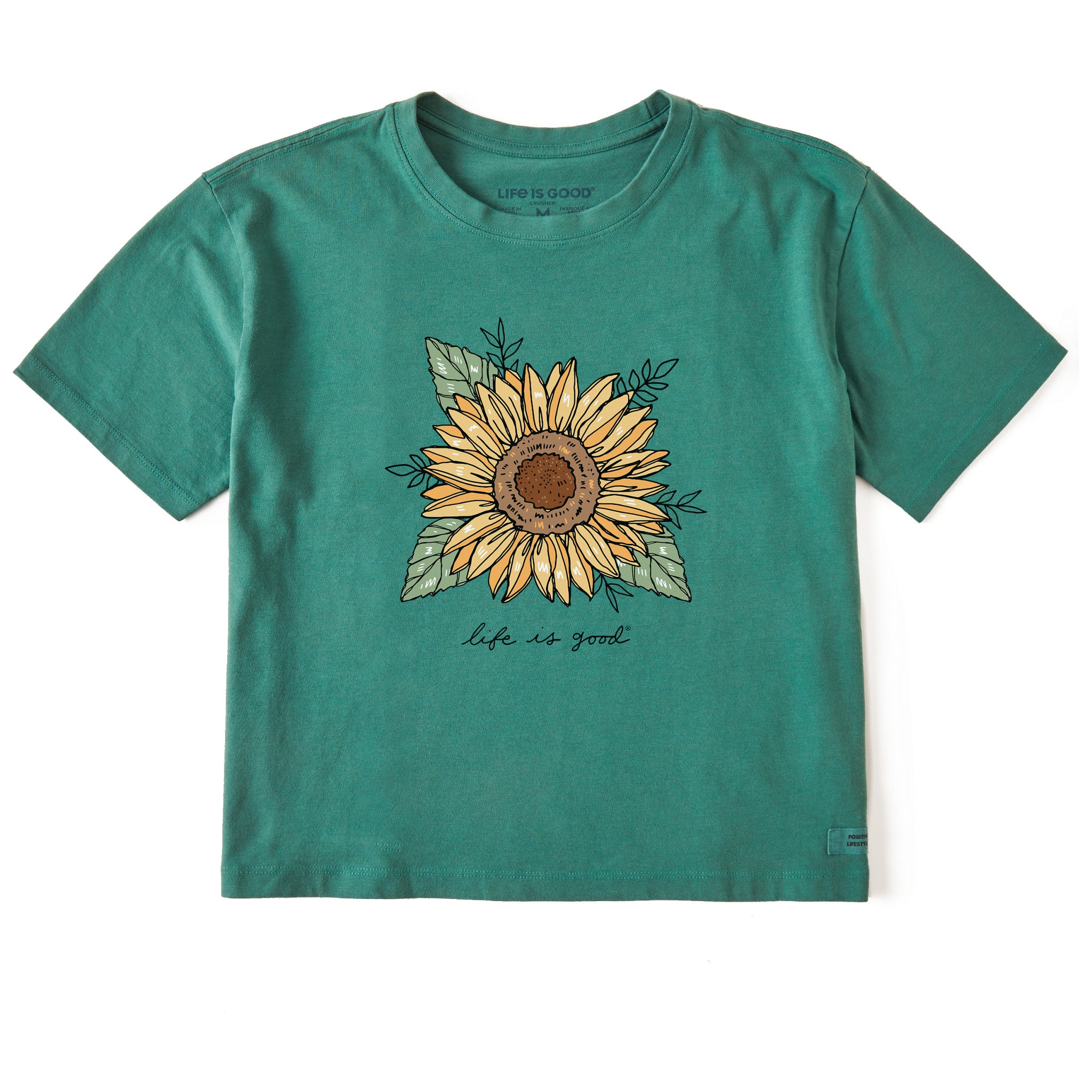 Women's Realaxed Sunflower Short Sleeve Crusher Boxy Tee | Shop
