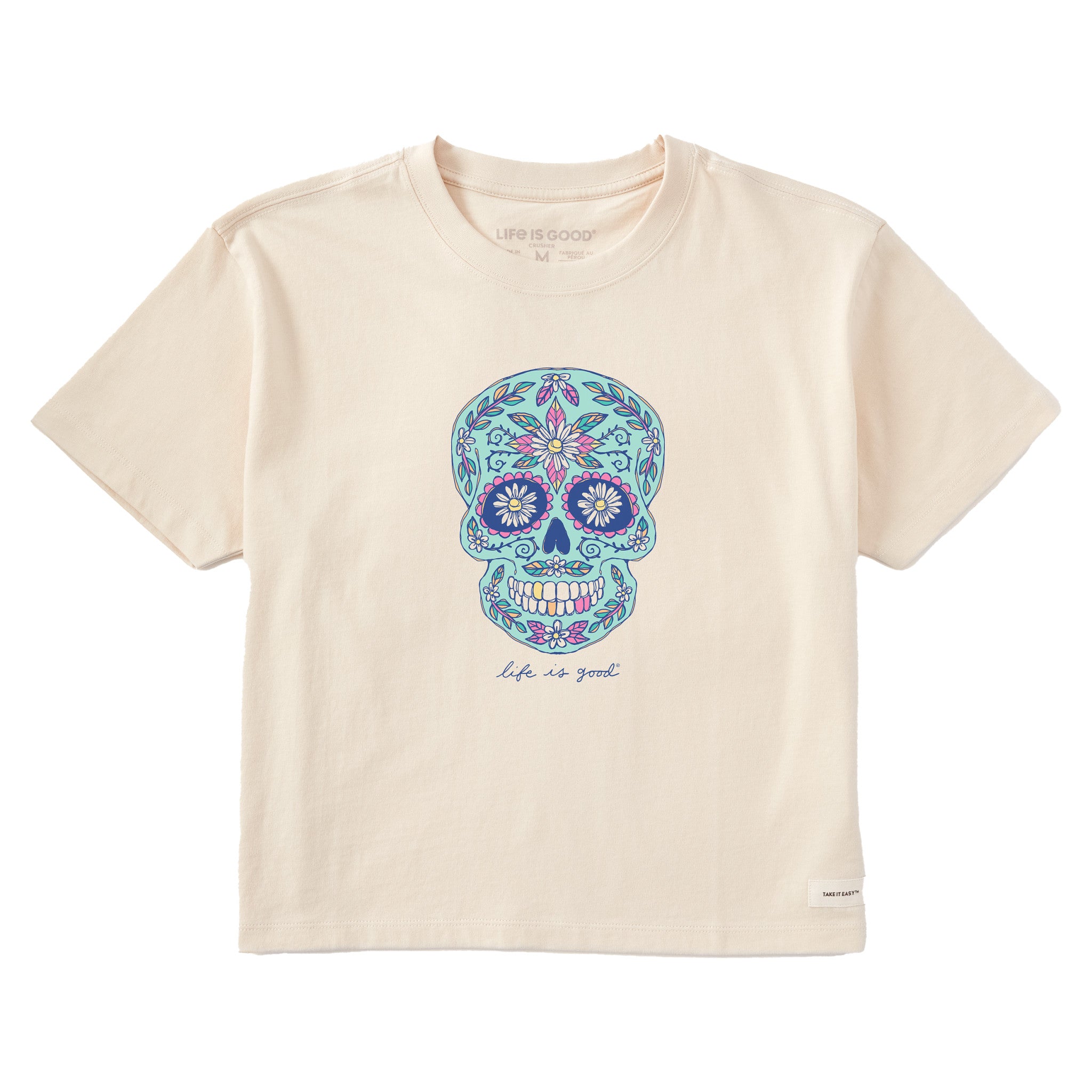 Women's Daisy Skull Short Sleeve Crusher Boxy Tee | Shop