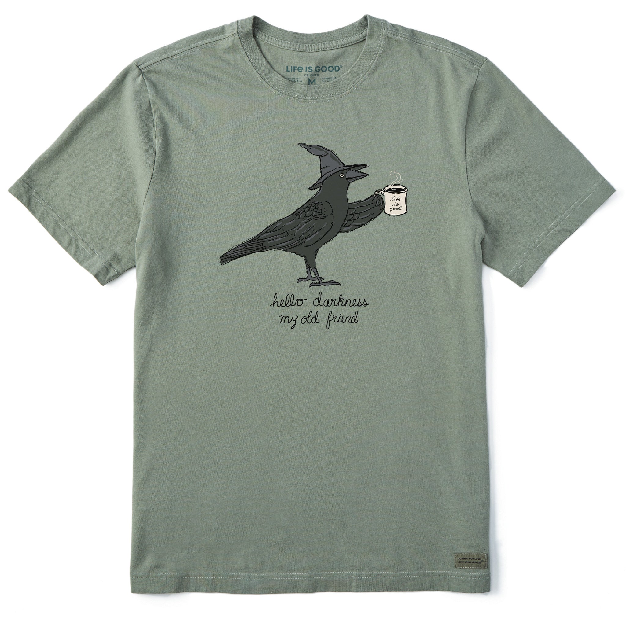 Men's Hello Darkness Raven Short Sleeve Crusher Tee