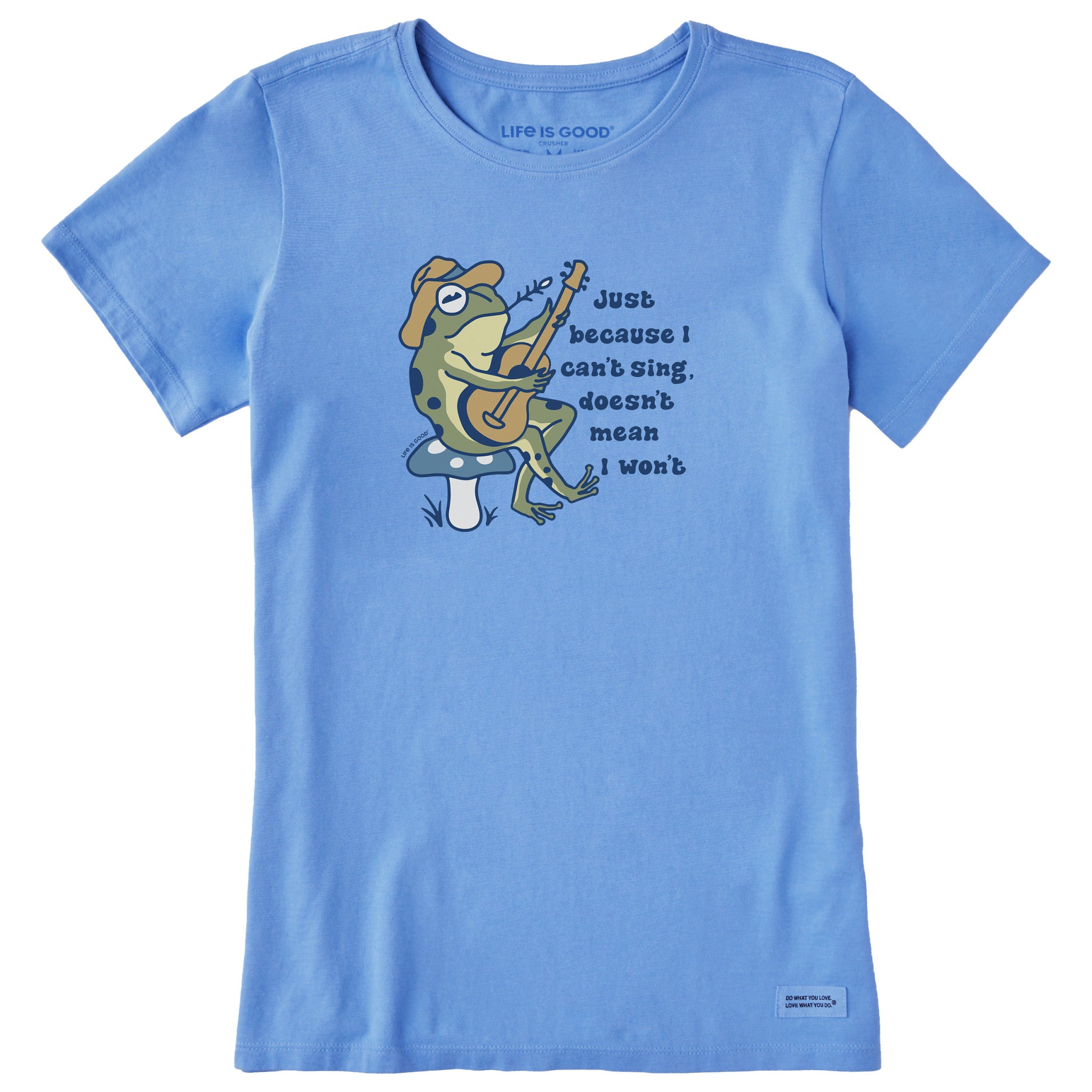 Women's I Can't Sing Guitar Frog Short Sleeve Crusher Tee | Shop