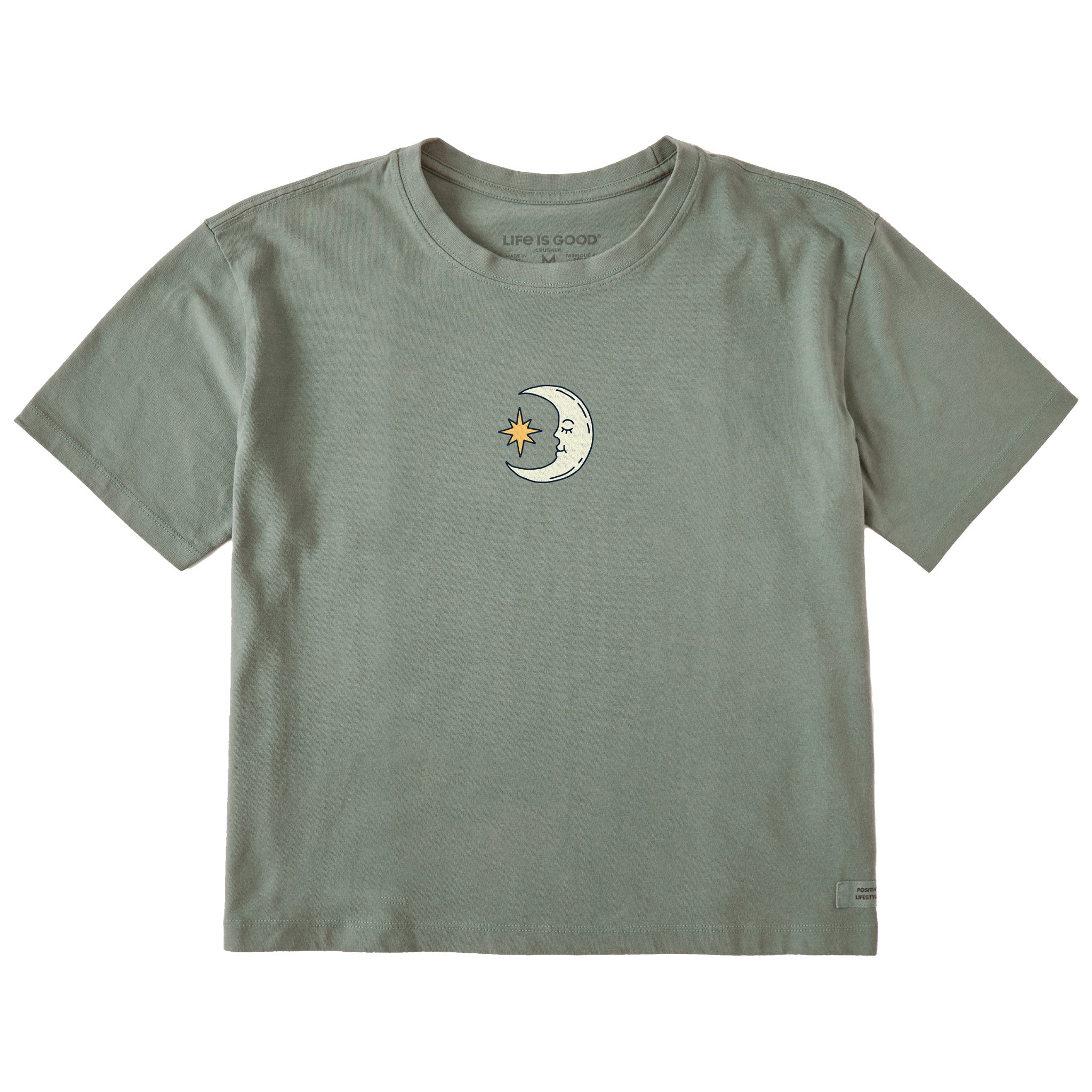 Women's Moon & Star Short Sleeve Crusher Boxy Tee | Shop Life is Good
