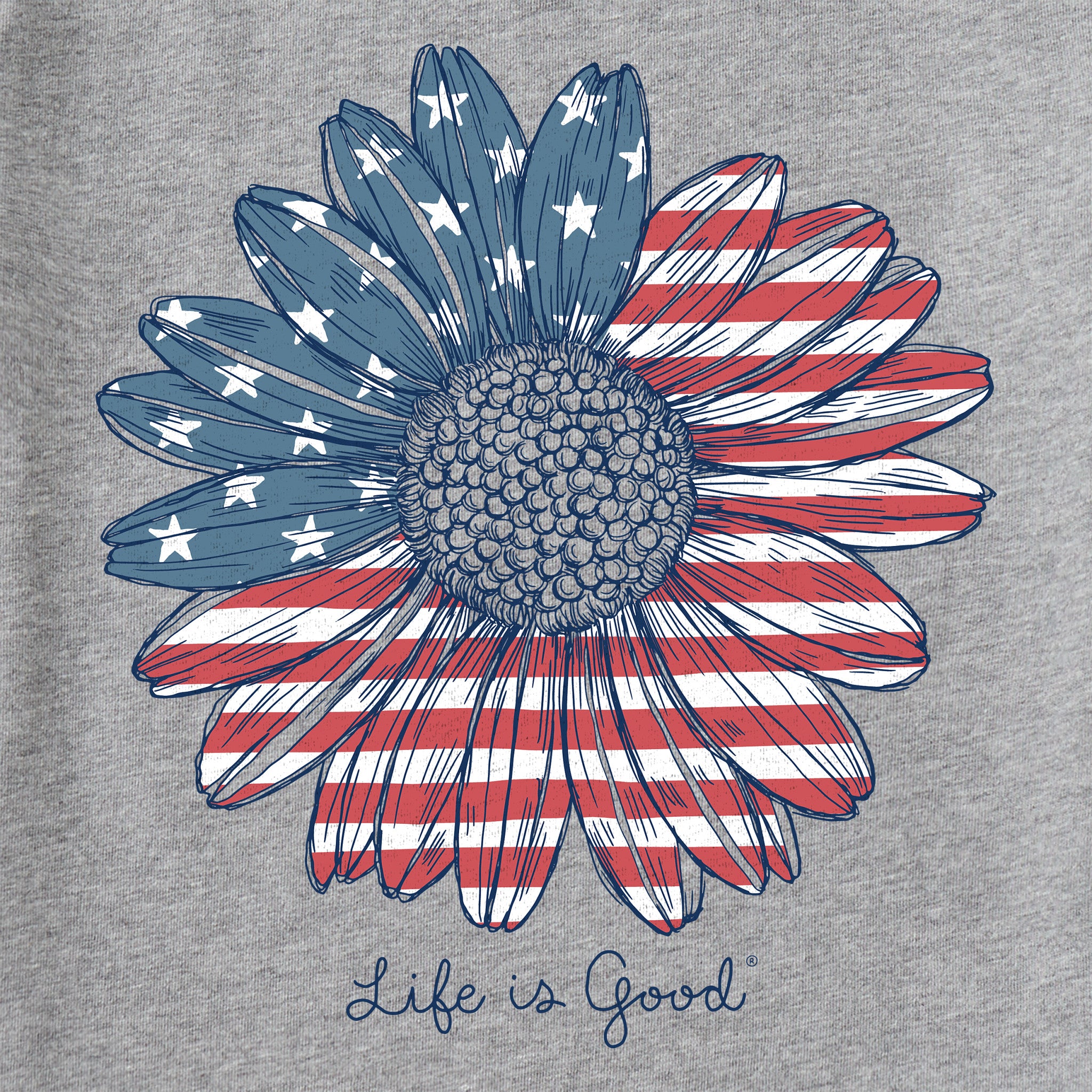 Women's American Flag Daisy Short Sleeve Crusher Tee | Shop Life