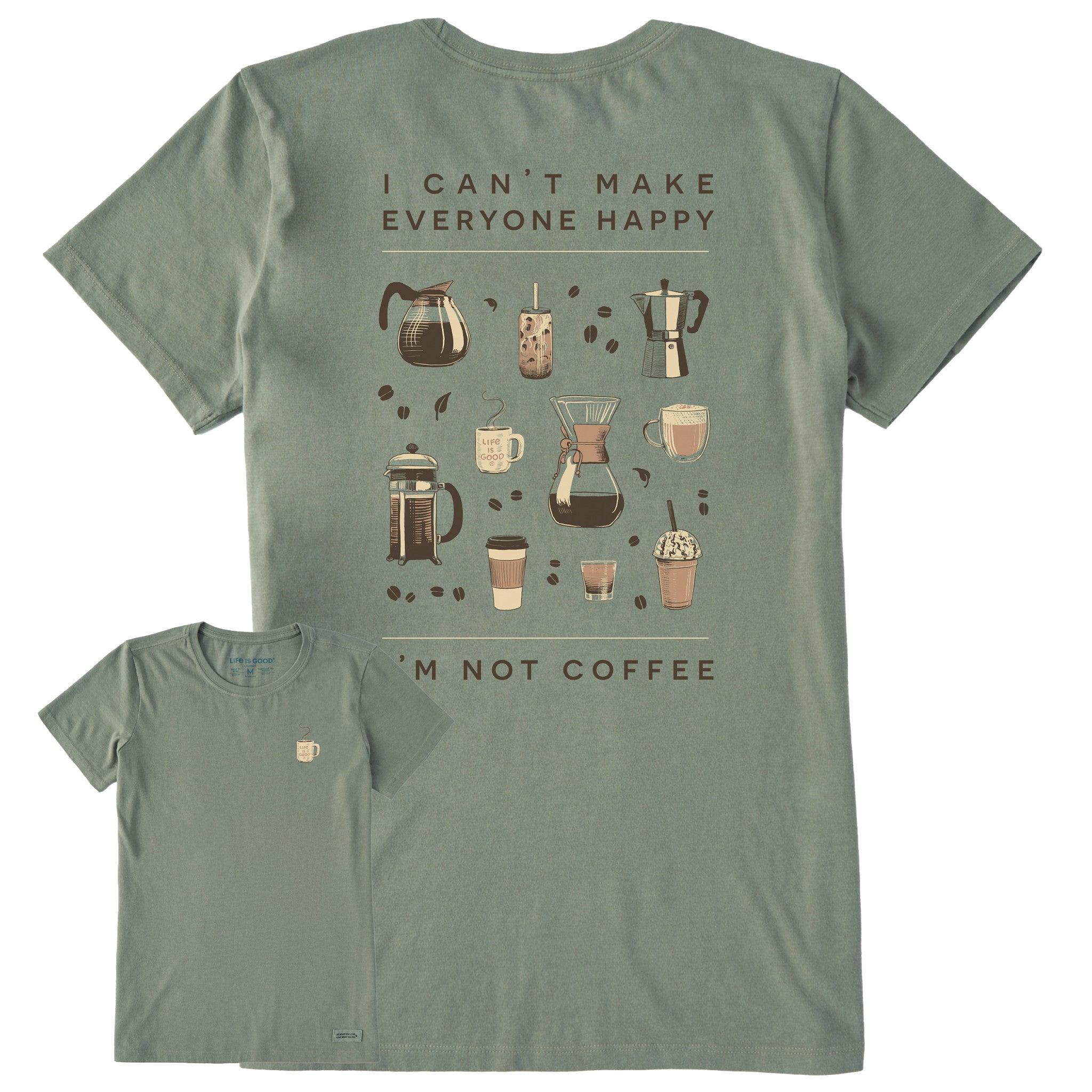Women's Happy Coffee Short Sleeve Crusher Tee | Shop Life is Good