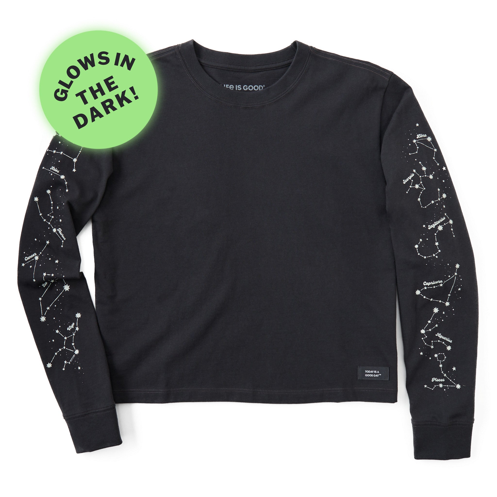 Women's Zodiac Constellations Long Sleeve Crusher Boxy Tee | Shop