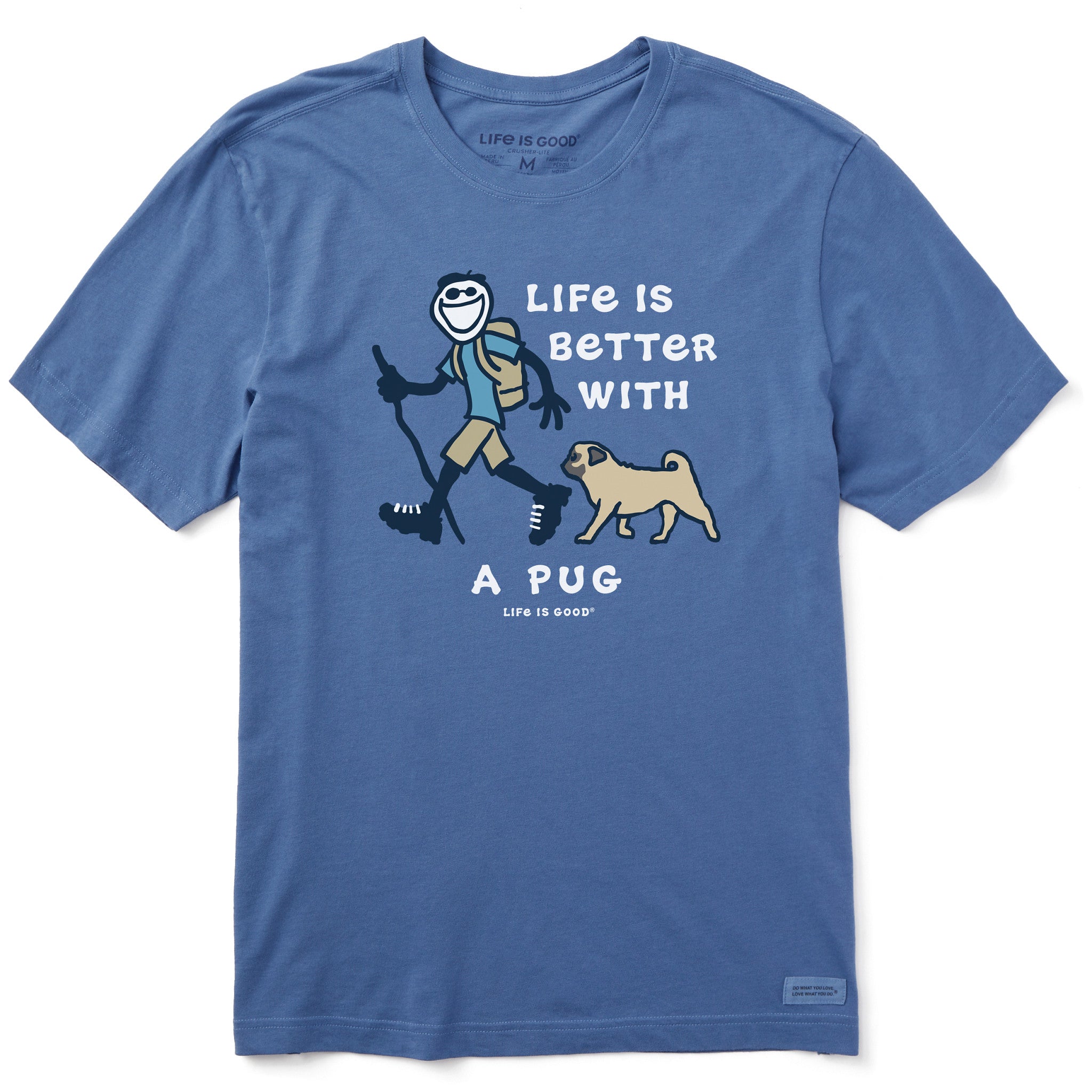 Men's Better With a Pug Jake Short Sleeve Crusher Tee | Shop Life