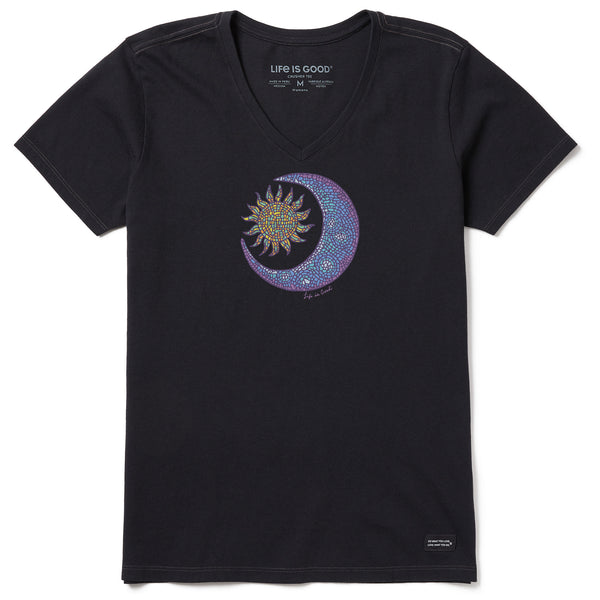 Women's Mosaic Sun Moon Short Sleeve Vee | Shop Life is Good
