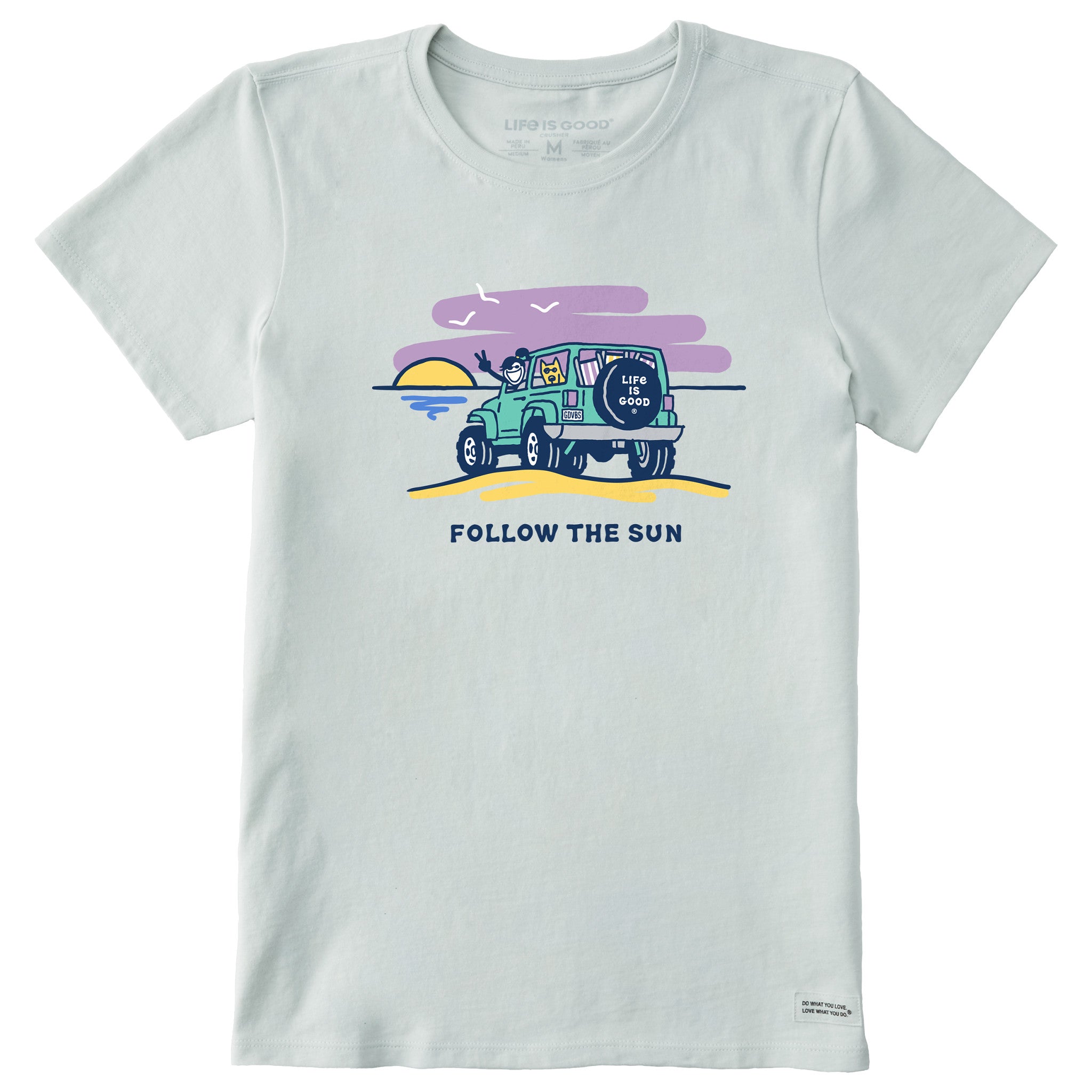 Women's Jackie and Rocket Follow The Sun 4x4 Short Sleeve Tee