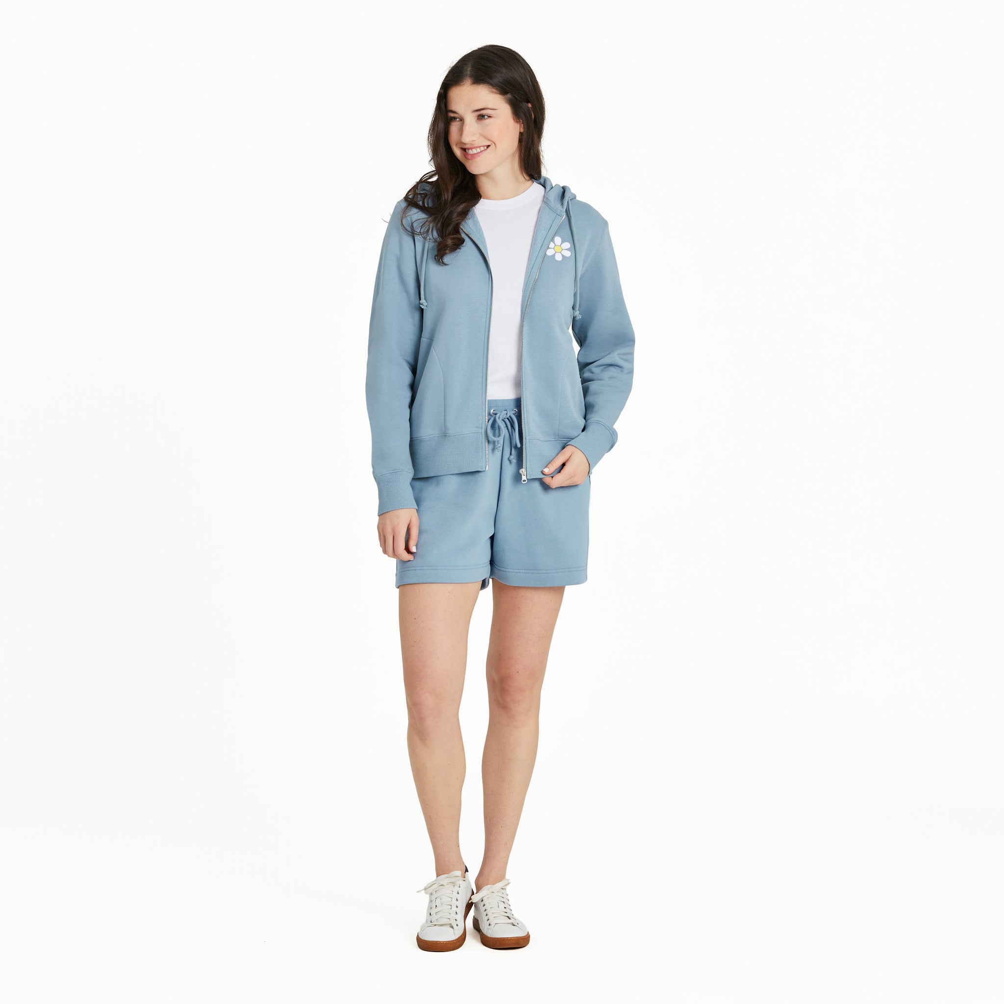 Women's Simple Daisy Good Vibes Fleece Zip Hoodie | Shop Life is Good