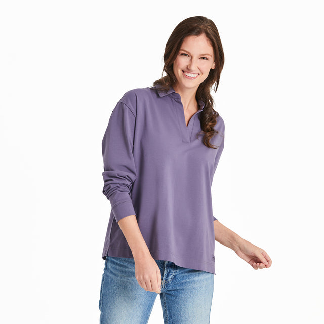 Product image for "Women's Solid Crusher-FLEX Collared Pullover" ||129415_1