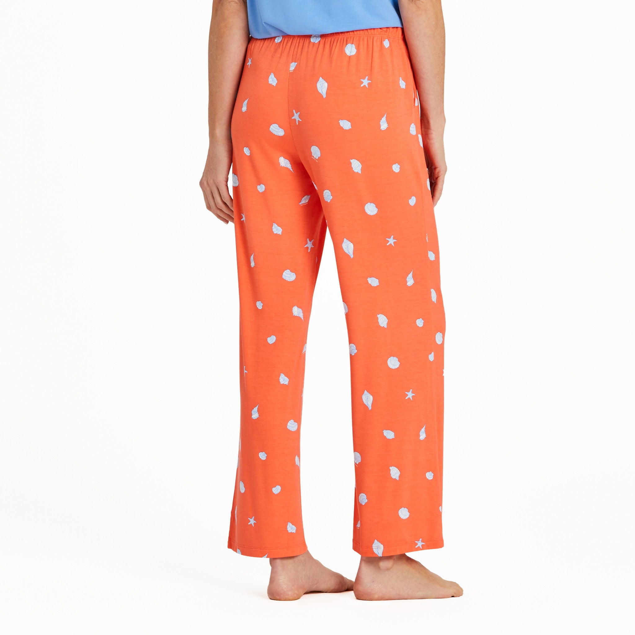 Women's Detailed Seashell Pattern Lightweight Sleep Pant