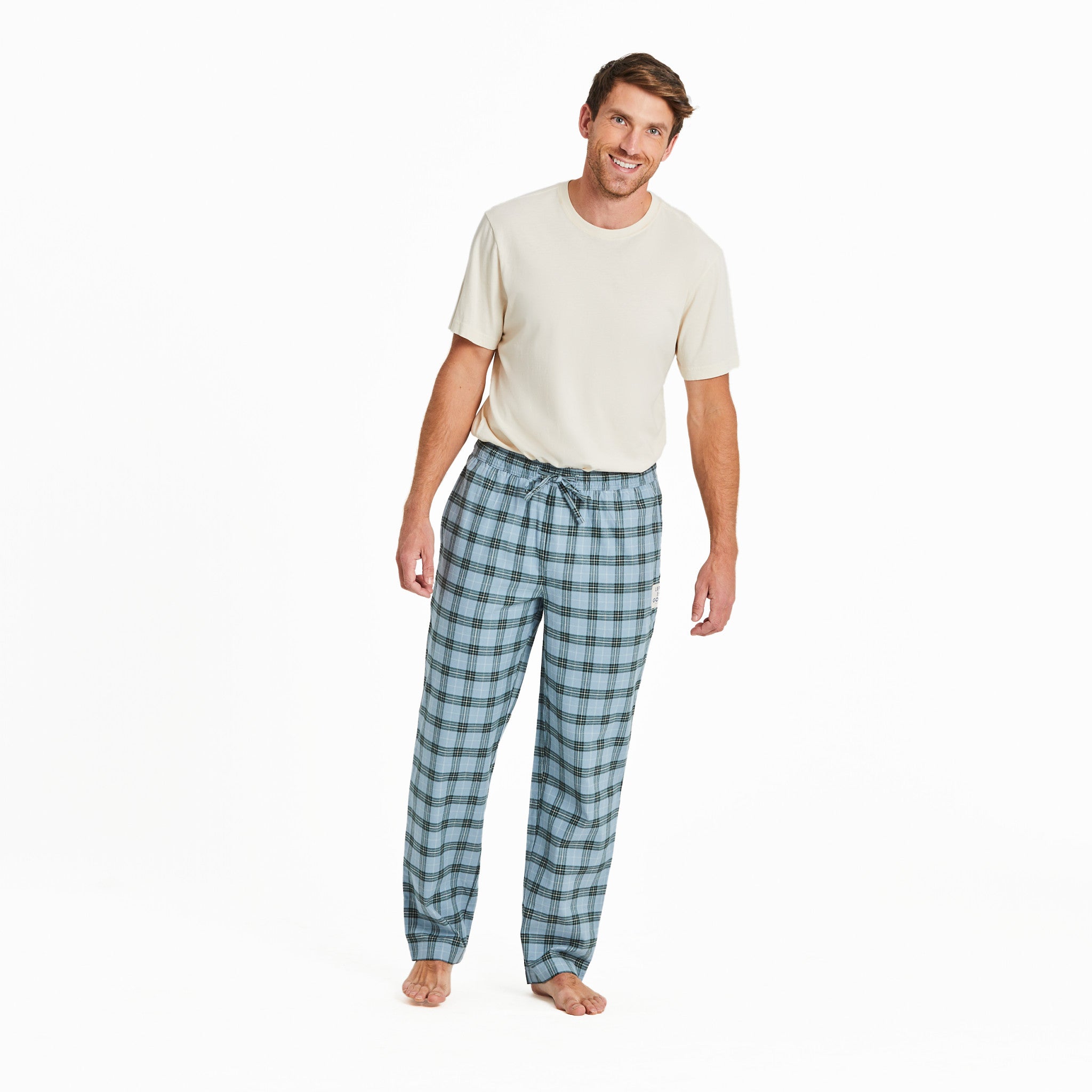 Product image for "Men's Smoky Blue Check Classic Sleep Pant" ||129681_5