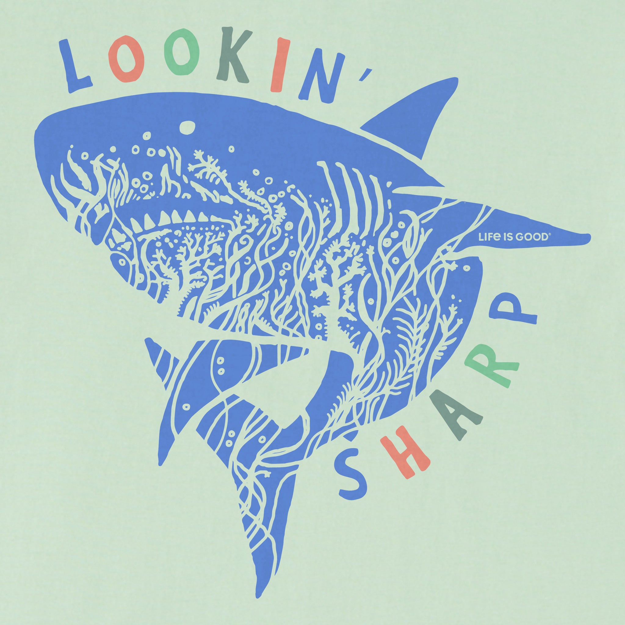 Kids Lookin Sharp Shark Short Sleeve Crusher Tee | Shop Life is Good