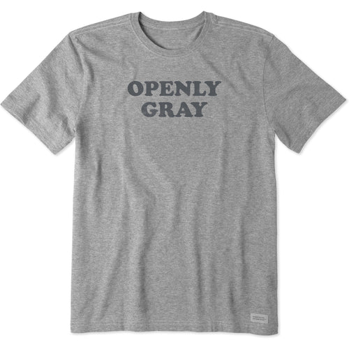 Men's Casual Graphic Novelty T-Shirt - Openly Gray Short Sleeve Tee, 100% Cotton