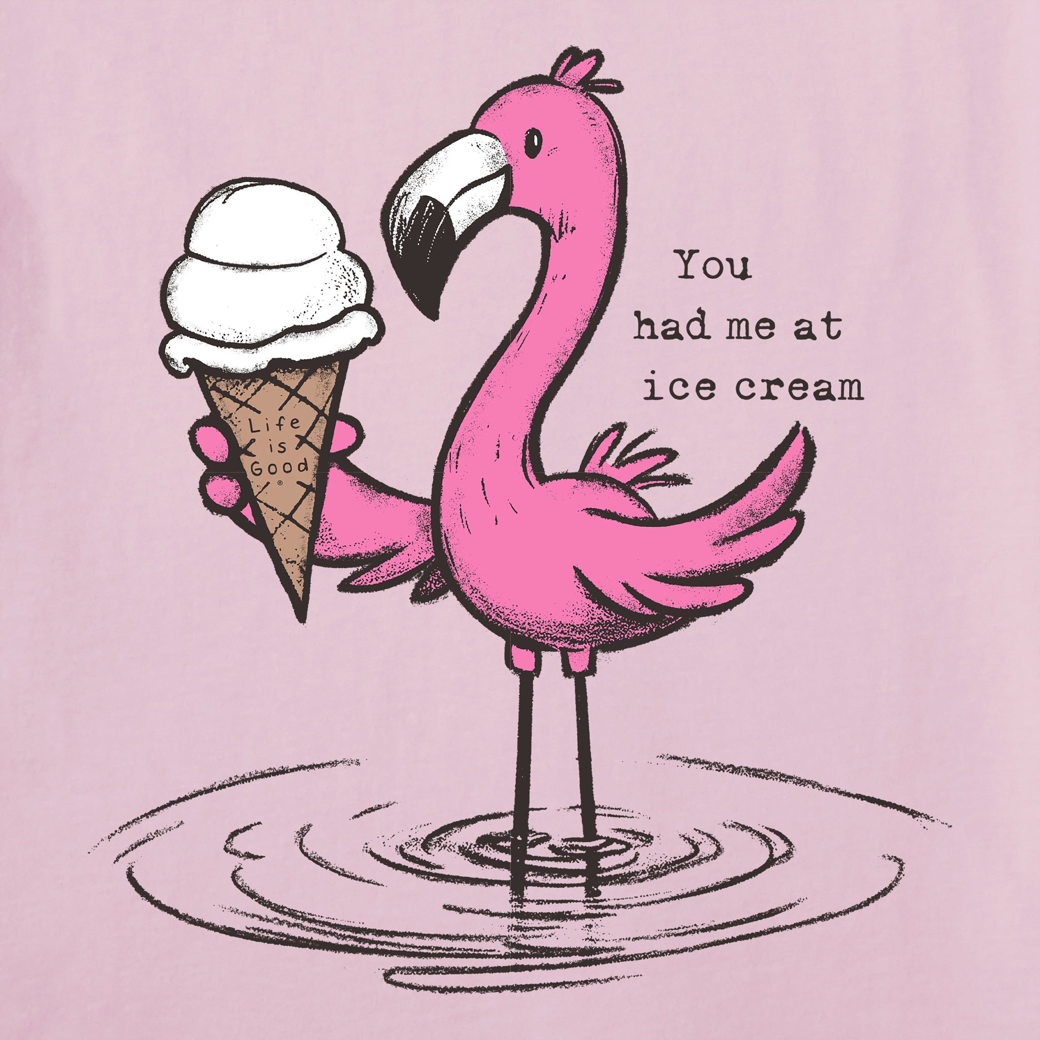 Women's You Had Me at Ice Cream Flamingo Short Sleeve Tee | Shop